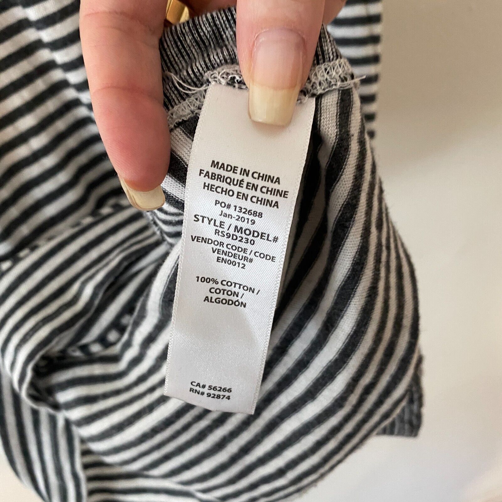 Splendid Splendid Black Gray & White Canal Stripe Tank Cover-up XS Size XS / US 0-2 / IT 36-38 - 9 Thumbnail