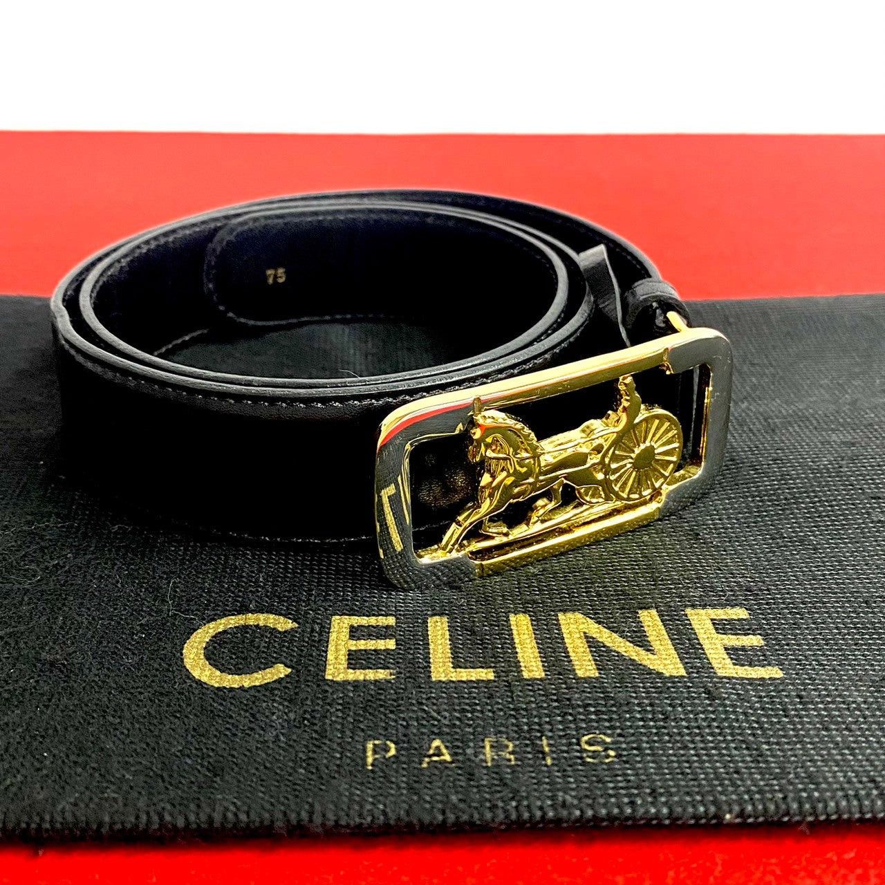 Celine Celine Belt Black Leather Size ONE SIZE - 1 Thumbnail