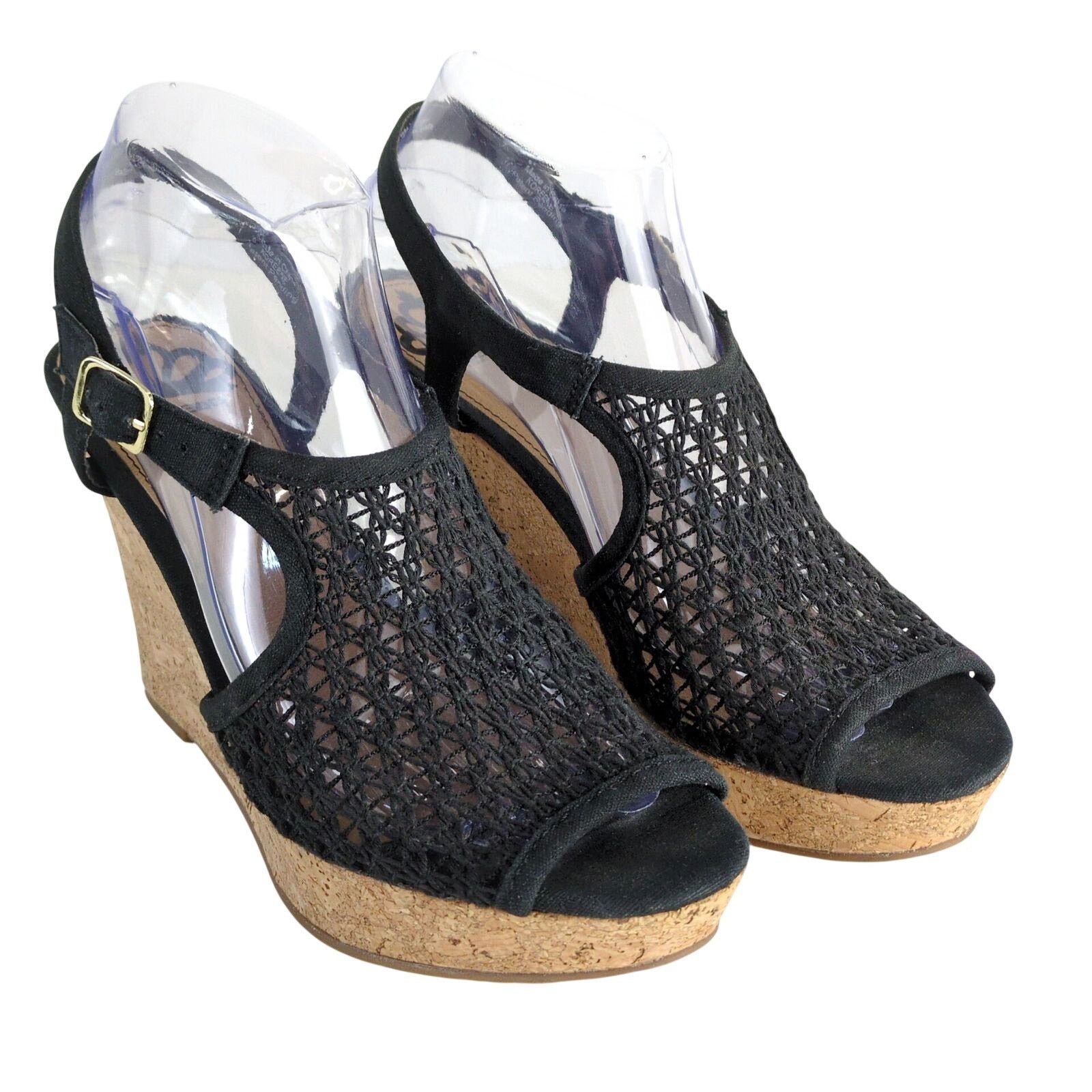 Other Fergalicious By Fergie Crochet Cork Wedge 4" Heel Women's 8 Size US 8 / IT 38 - 1 Thumbnail