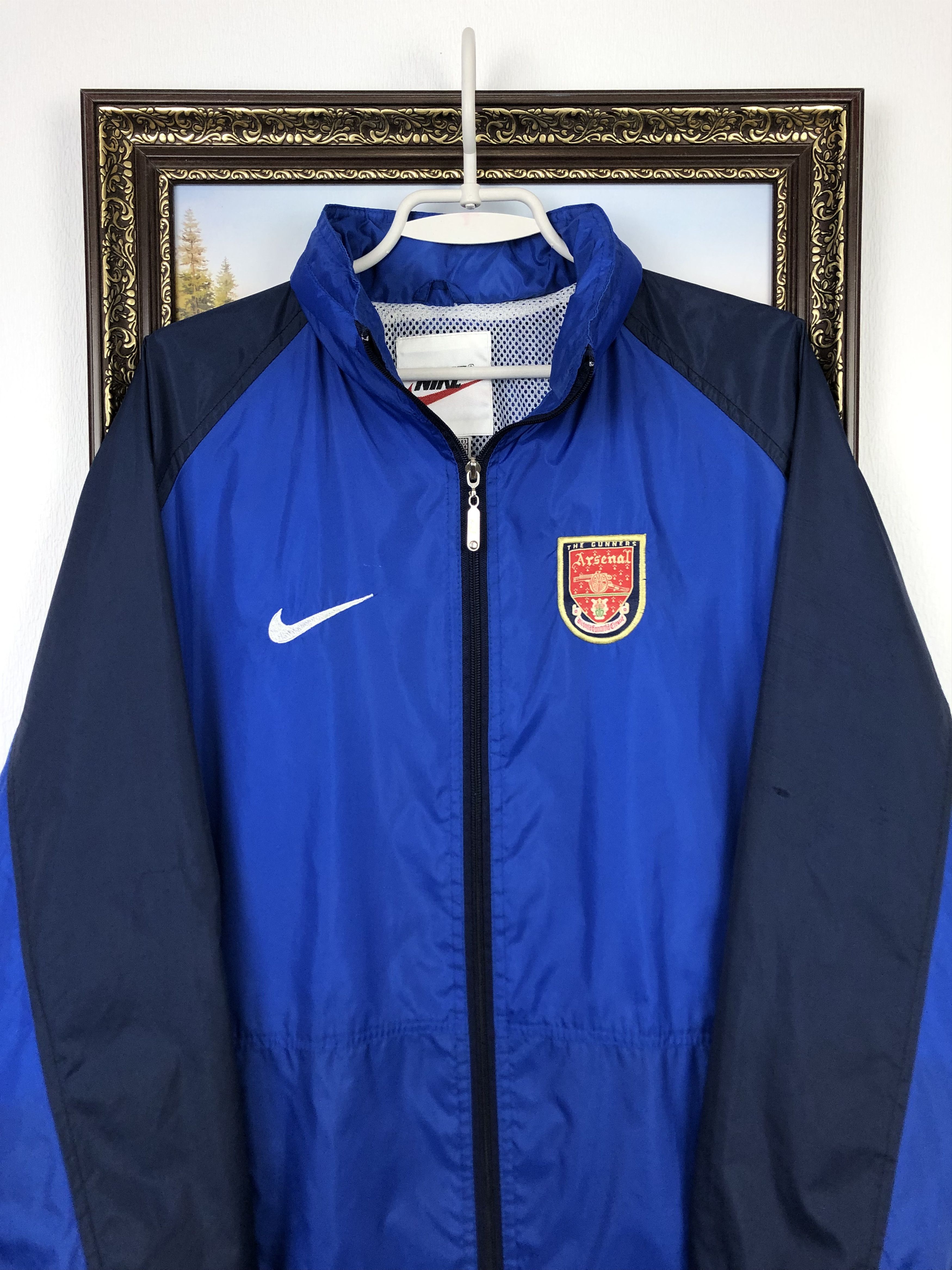Nike Vintage 90's Nike Arsenal Football Jacket Soccer Track Top Size US M / EU 48-50 / 2 - 2 Thumbnail