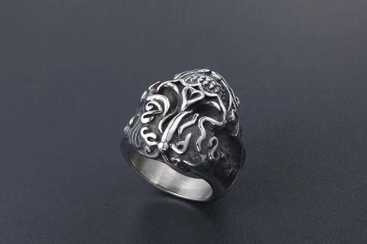 Jewelry Retro Skull Ring With Lucky Size ONE SIZE - 3 Thumbnail