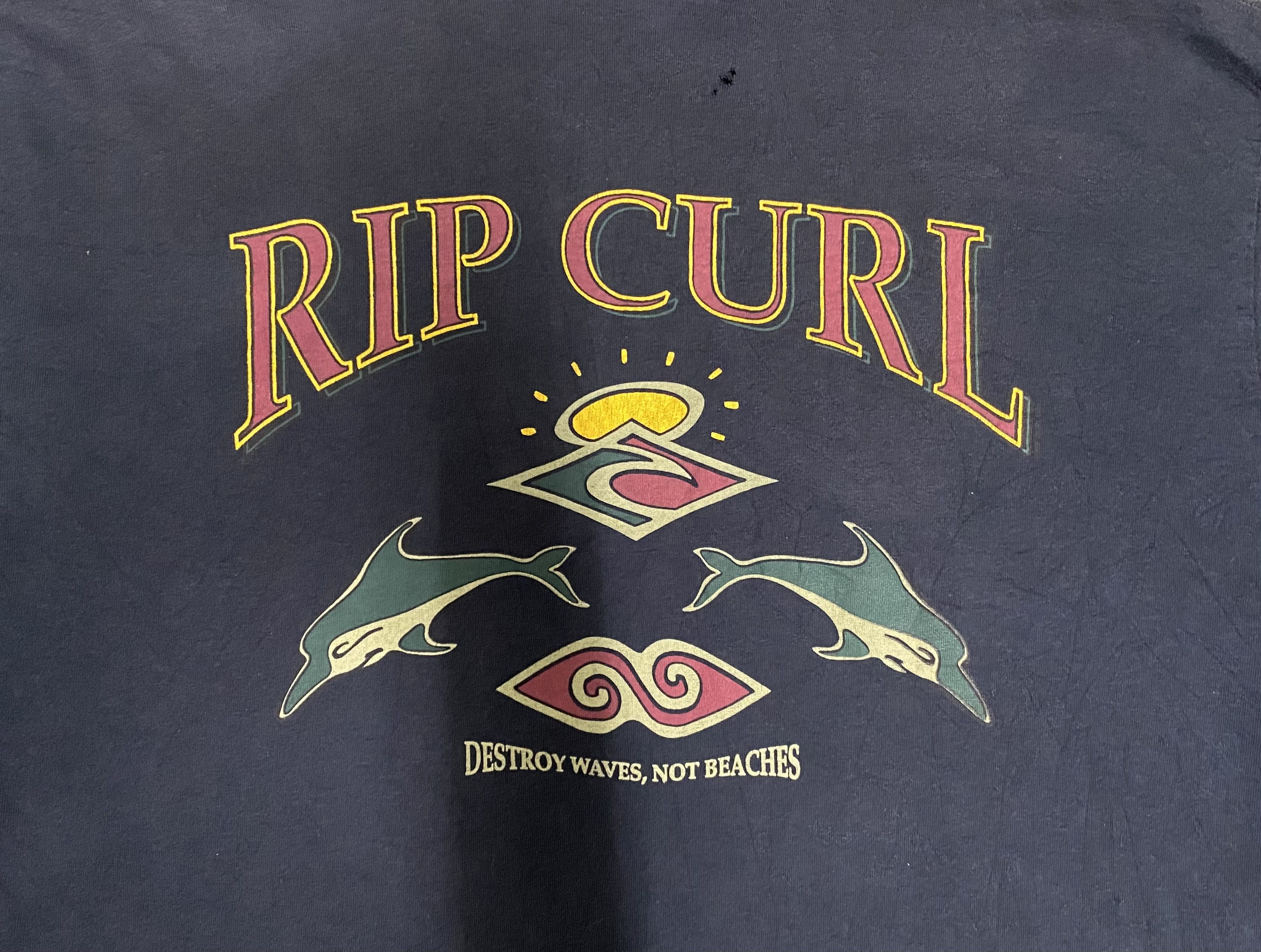 Rip Curl Vintage Rip Curl Destroy waves Not Beaches Shirts Size US XL / EU 56 / 4 - 4 Thumbnail