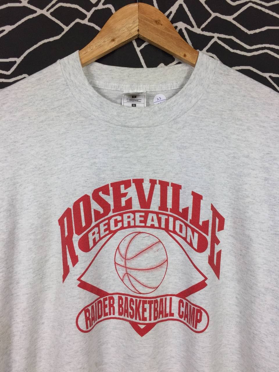 Fruit Of The Loom × Vintage Vtg 00s Roseville Recreation Raider Basketball Camp Tee Size US L / EU 52-54 / 3 - 3 Thumbnail
