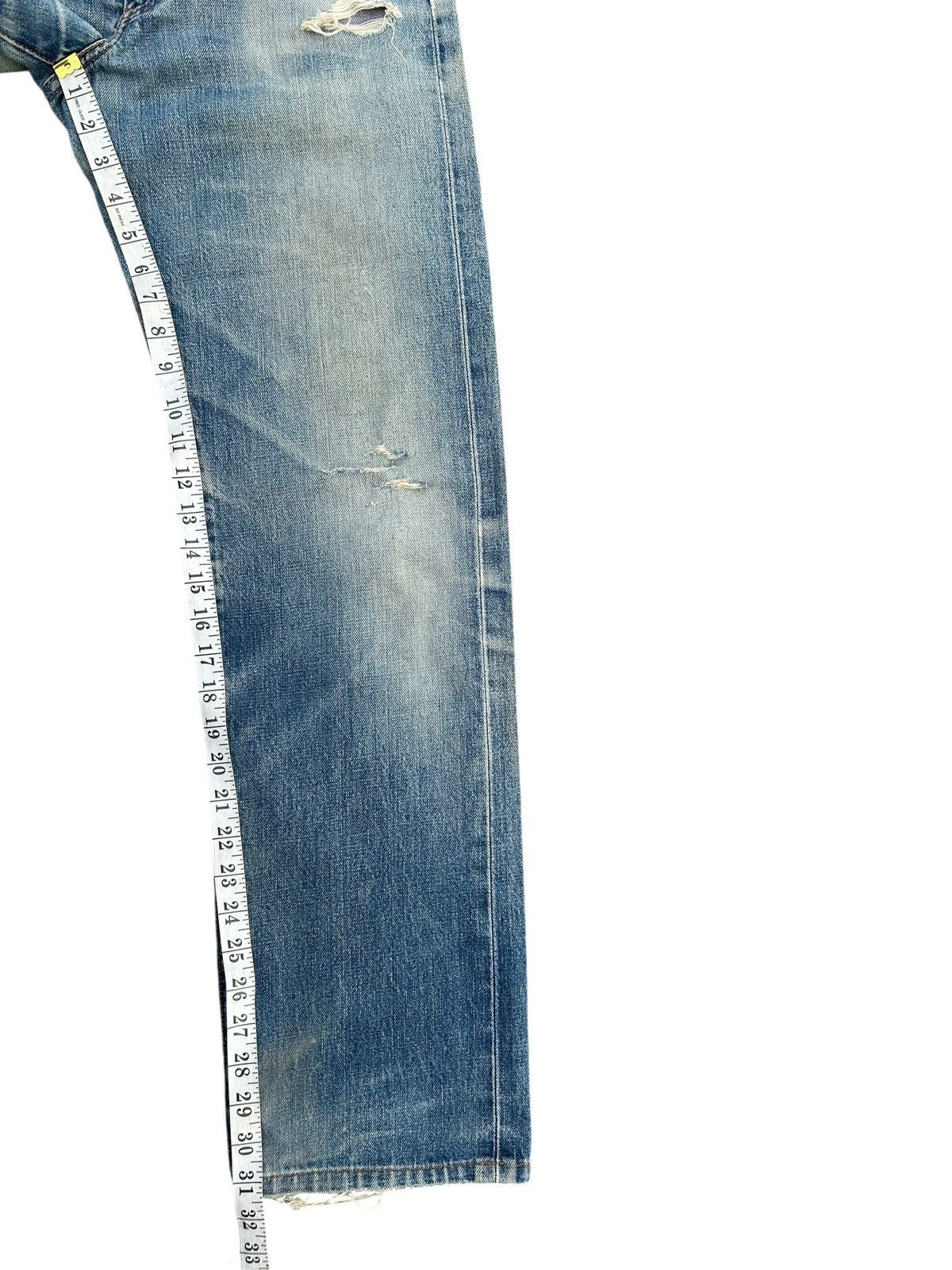 Kapital Thrashed Vintage Levis big E Selvedge Denim Jeans Size US 30 / EU 46 - 24 Thumbnail