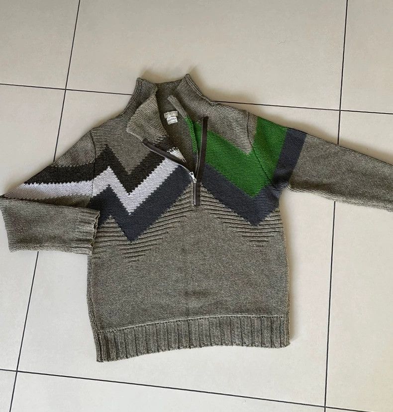 Dries Van Noten Dries van noten Geometric diagonal zipper sweater 2502-Next Size US M / EU 48-50 / 2 - 1 Thumbnail