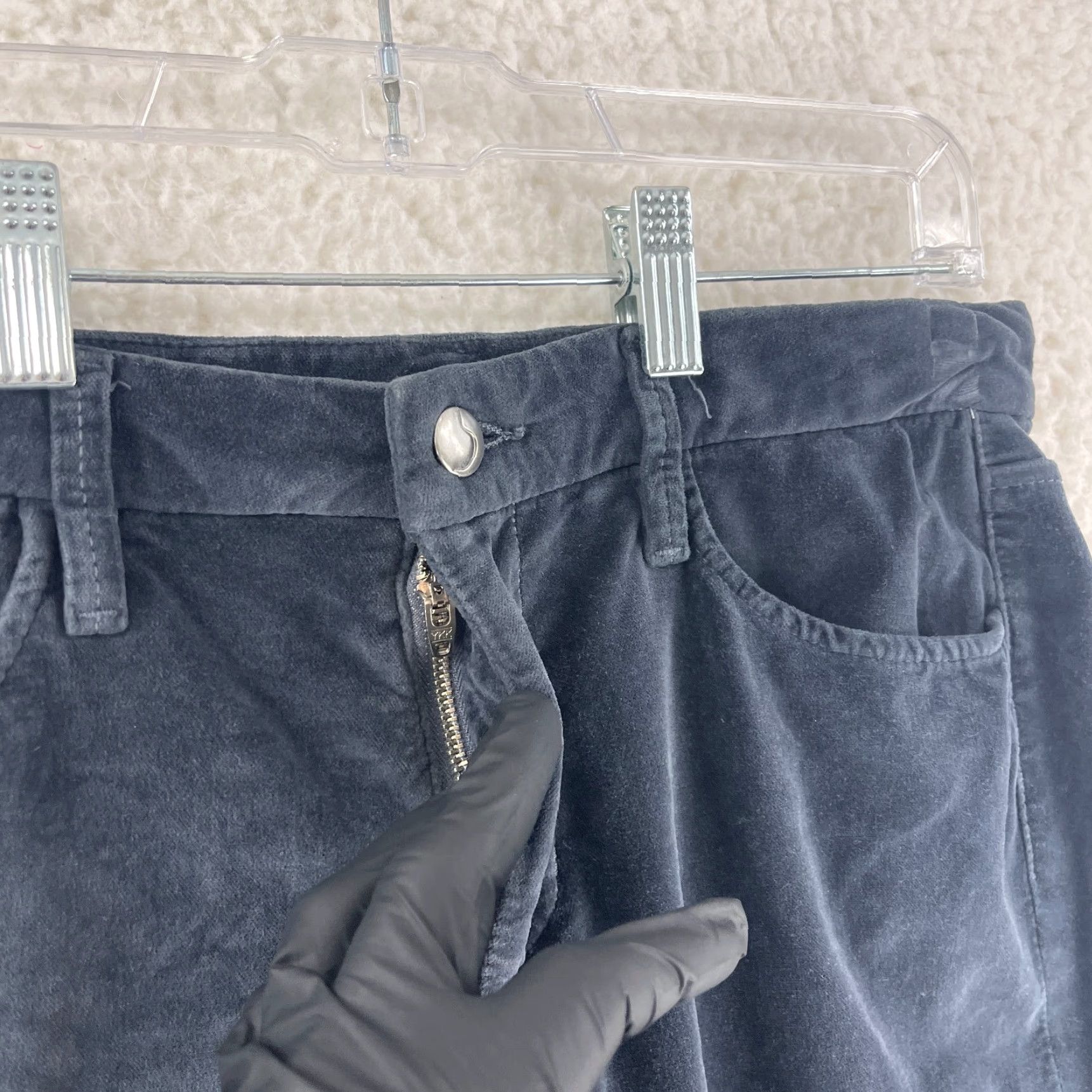 Vintage VINTAGE Joe's Jeans Chelsea Velvet Skinny Pants Womens Low-Rise Casual Made in USA Size 28 Gray 31" Waist 31" Inseam JSNA Size 28" / US 6 / IT 42 - 5 Thumbnail