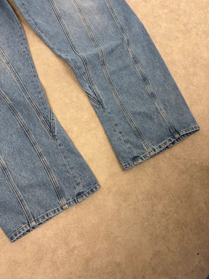 Mugler AW2025 Mugler Spiral Oversized Blue Denim Jeans Size US 33 - 8 Thumbnail