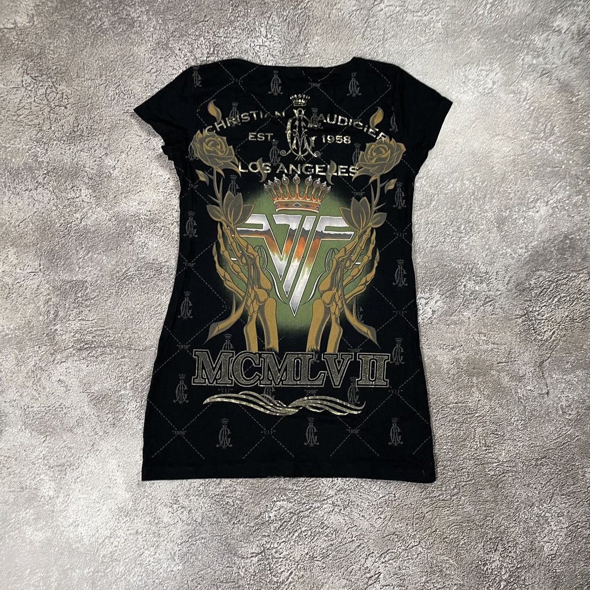 Band Tees VINTAGE Y2K ED HARDY CHRISTIAN AUDIGIER TEE ART ABSTRACT Size L / US 10 / IT 46 - 5 Thumbnail