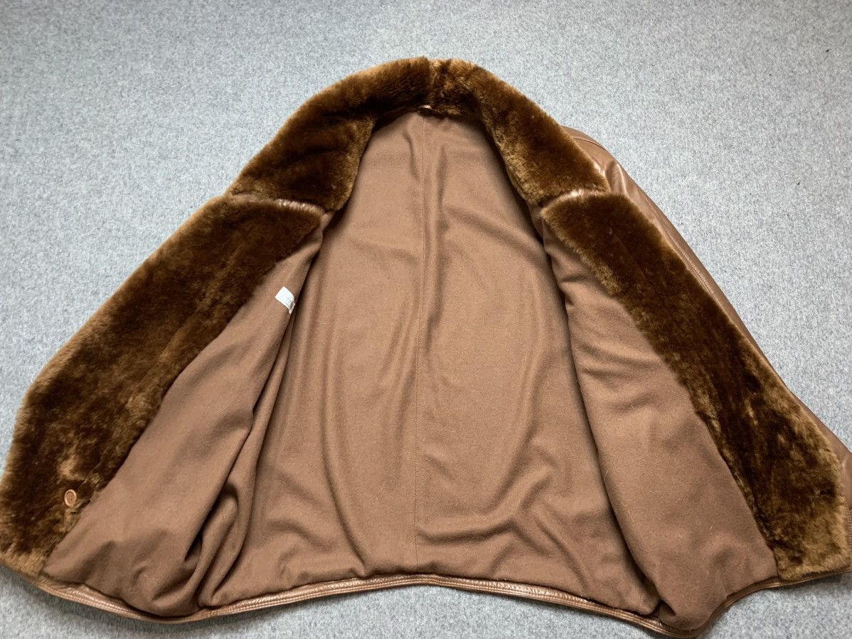Versace Vintage Gianni Versace fur leather coat Size L / US 10 / IT 46 - 7 Thumbnail