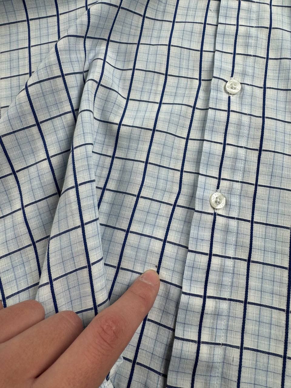 Yves Saint Laurent Yves Saint Laurent YSL Paris Blue Men’s XL Size Checked Basic Button Blank Shirt Size US XL / EU 56 / 4 - 10 Thumbnail