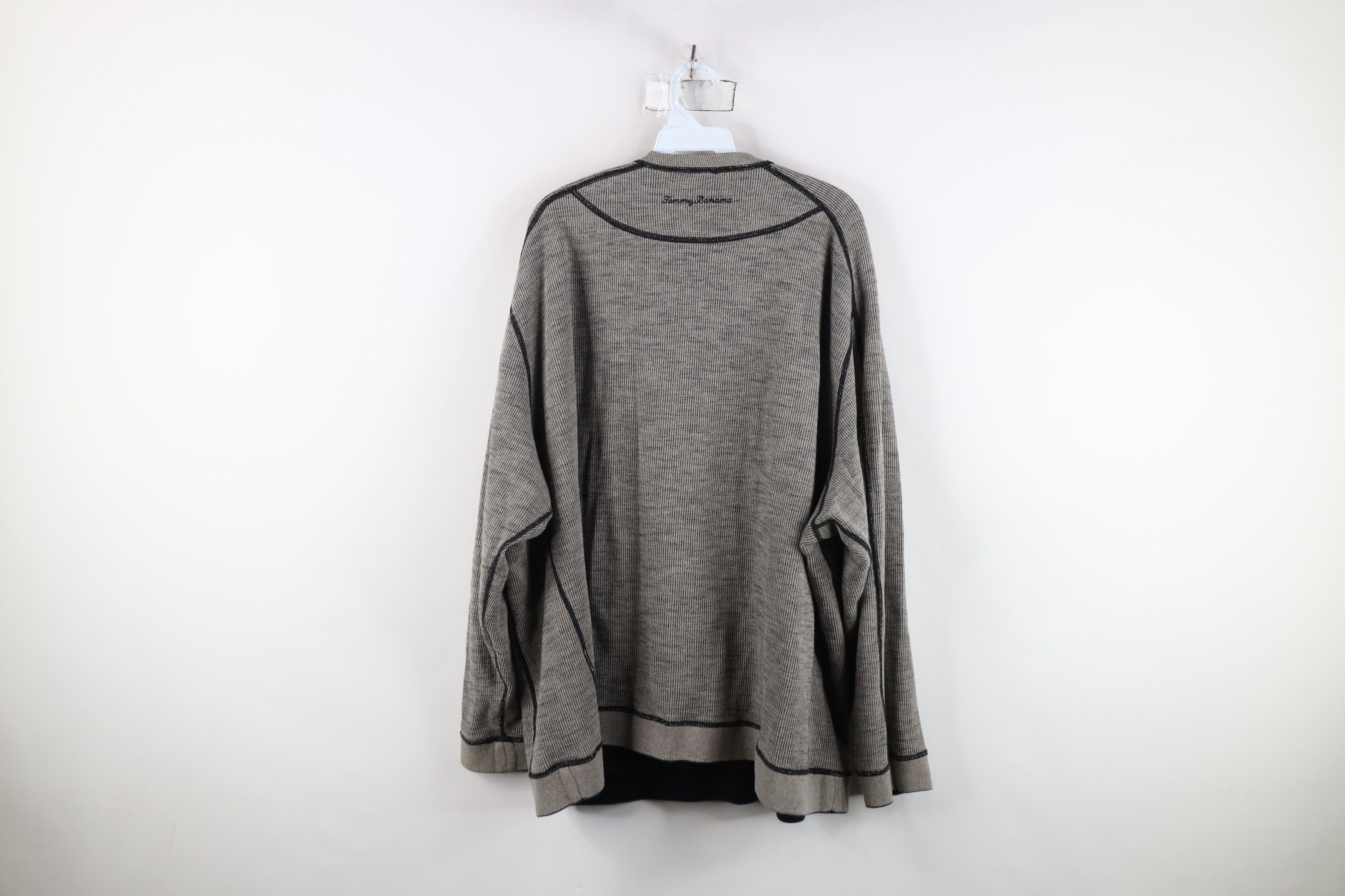 Tommy Bahama Vintage Tommy Bahama Reversible Crewneck Sweater Dark Gray Size US XXL / EU 58 / 5 - 14 Thumbnail