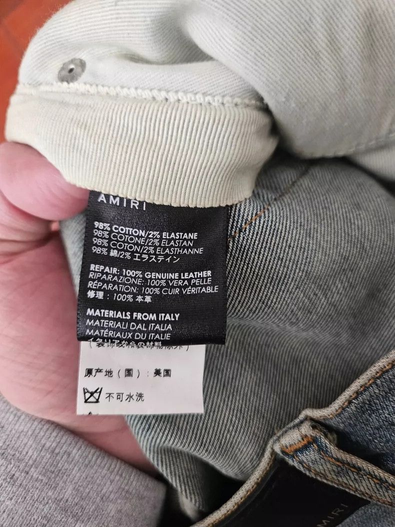 Amiri Amiri embroidered badge patched denim Size US 32 / EU 48 - 9 Thumbnail