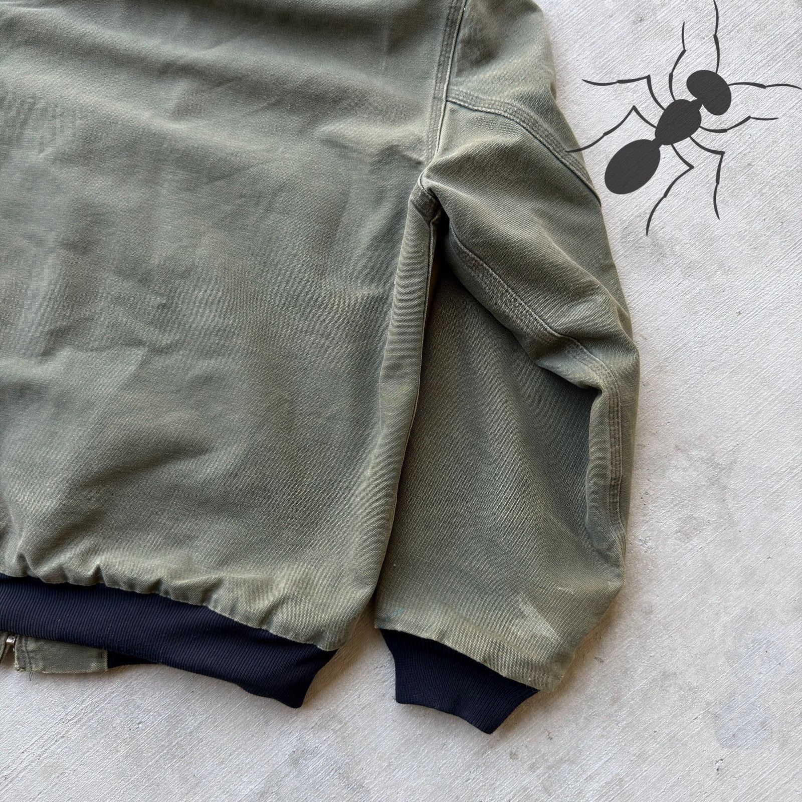Carhartt × Vintage Carhartt J131 GRN green hooded work wear jacket Size US M / EU 48-50 / 2 - 8 Thumbnail