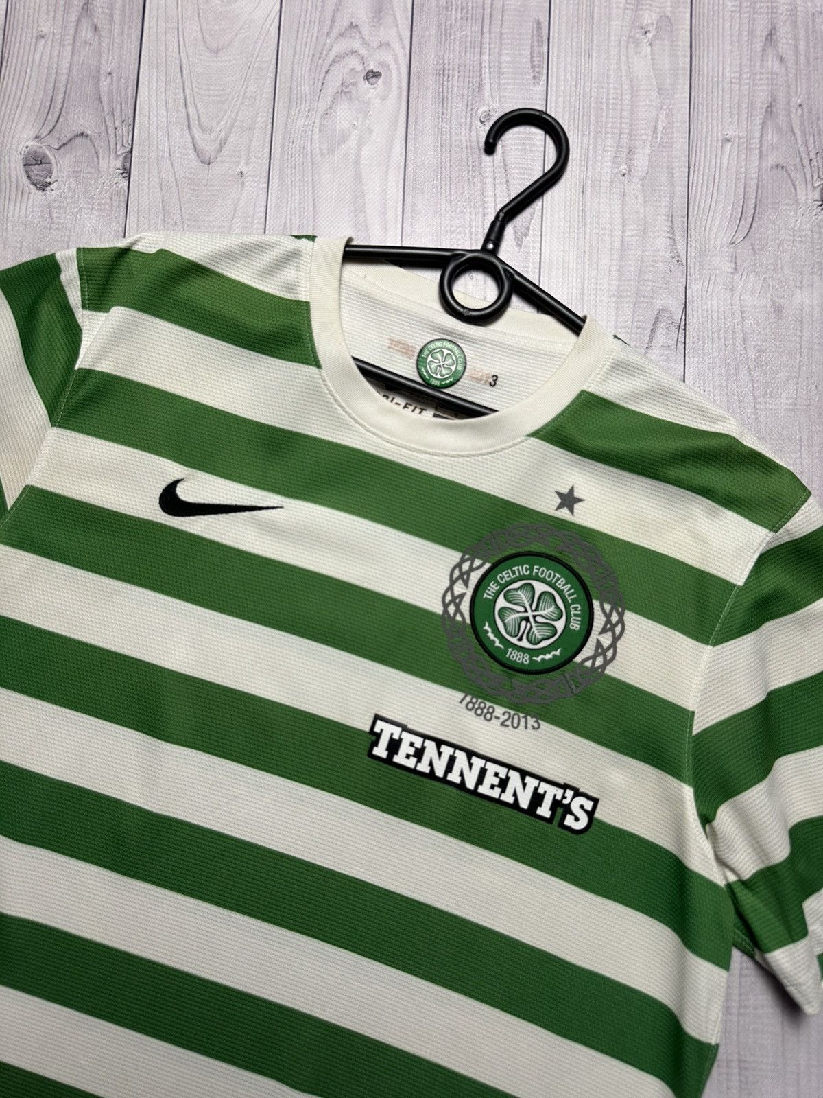Nike × Vintage Vintage Celtic soccer jersey size L striped Tennent’s Size US L / EU 52-54 / 3 - 2 Thumbnail