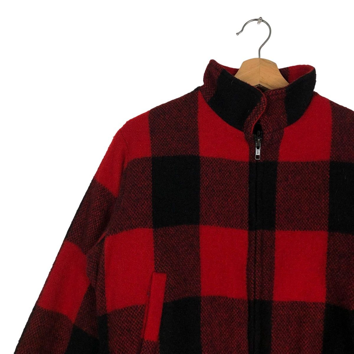 Vintage 🔥80’s VINTAGE CROPPED TARTAN DESIGN WOOL JACKET MINK FUR Size M / US 6-8 / IT 42-44 - 5 Thumbnail