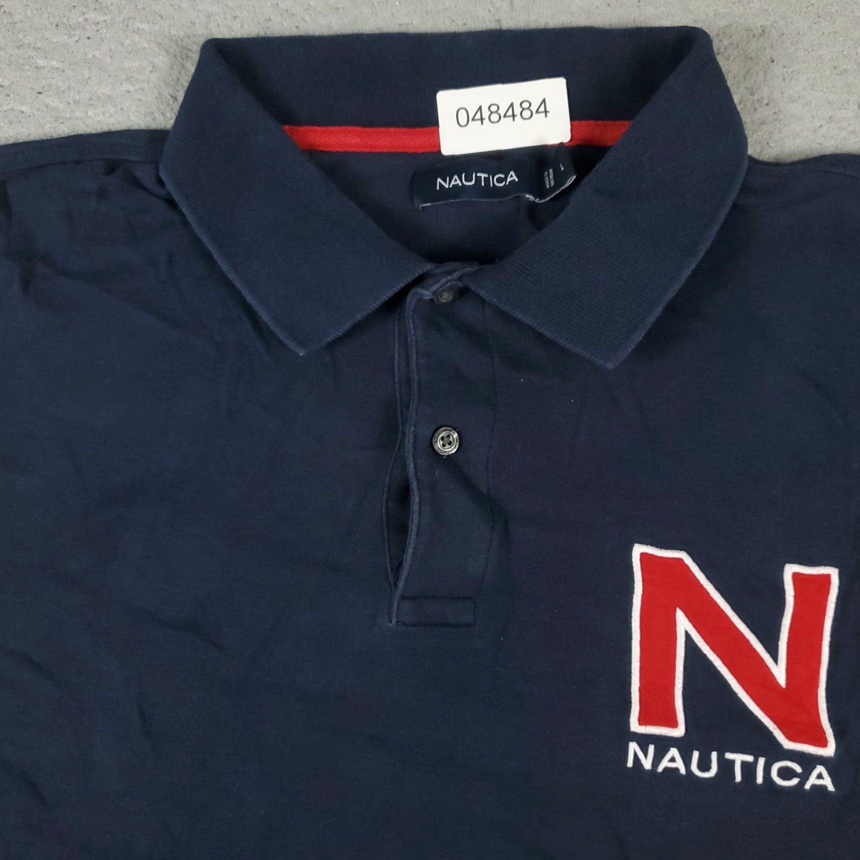 Nautica Nautica Polo Shirt Adult Large Blue Solid Short Sleeve Casual Mens Size US L / EU 52-54 / 3 - 2 Thumbnail