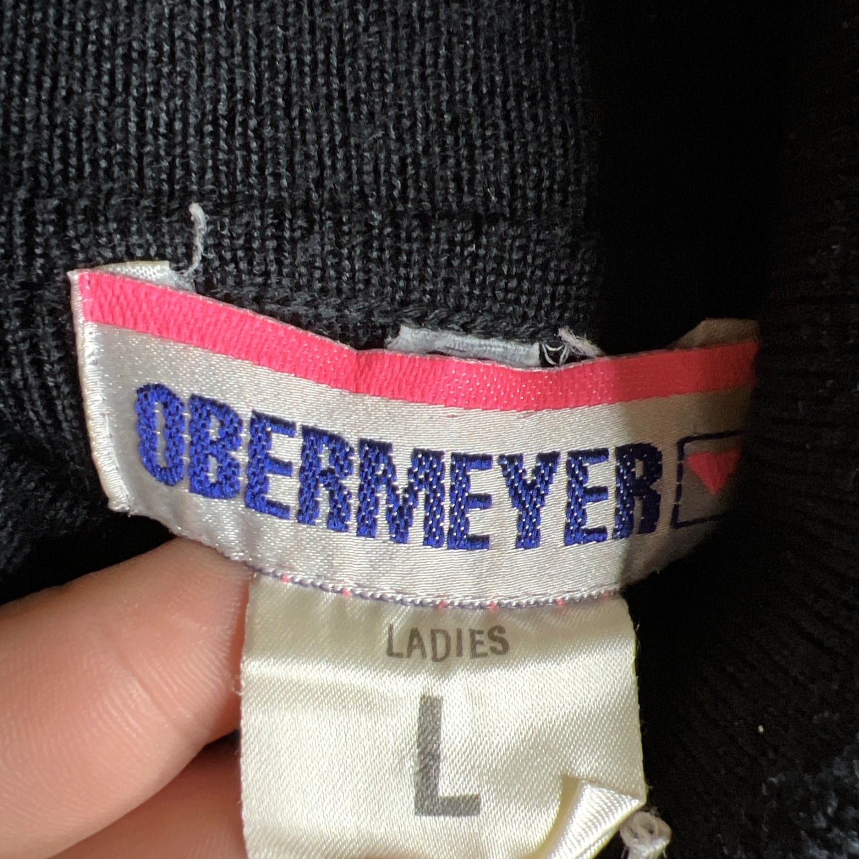 Obermeyer VINTAGE Obermeyer Womens Turtleneck Black Large Wool Blend Shirt Size L / US 10 / IT 46 - 2 Thumbnail