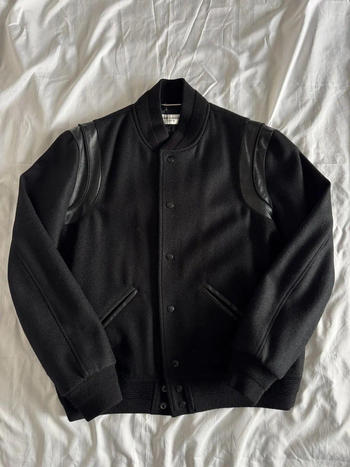 Saint Laurent Paris Teddy Varsity Jacket Size US L / EU 52-54 / 3 - 1 Thumbnail