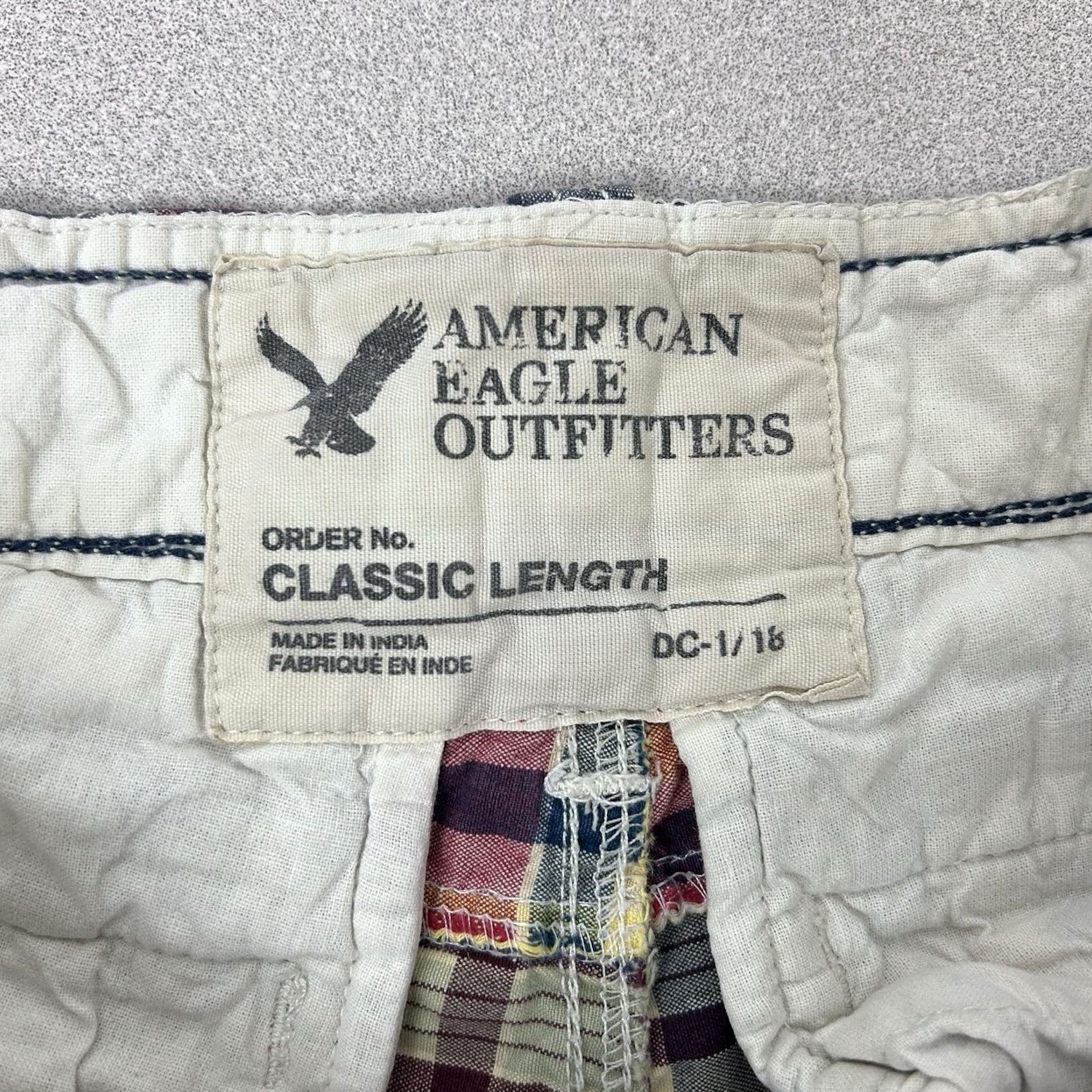 American Eagle Outfitters AMERICAN EAGLE Outfitters Shorts Mens 28 Plaid Patchwork Classic Length Bermuda Casual Travel Workwear Multicolor Cotton Button? Zip Pocket Size US 28 / EU 44 - 3 Thumbnail