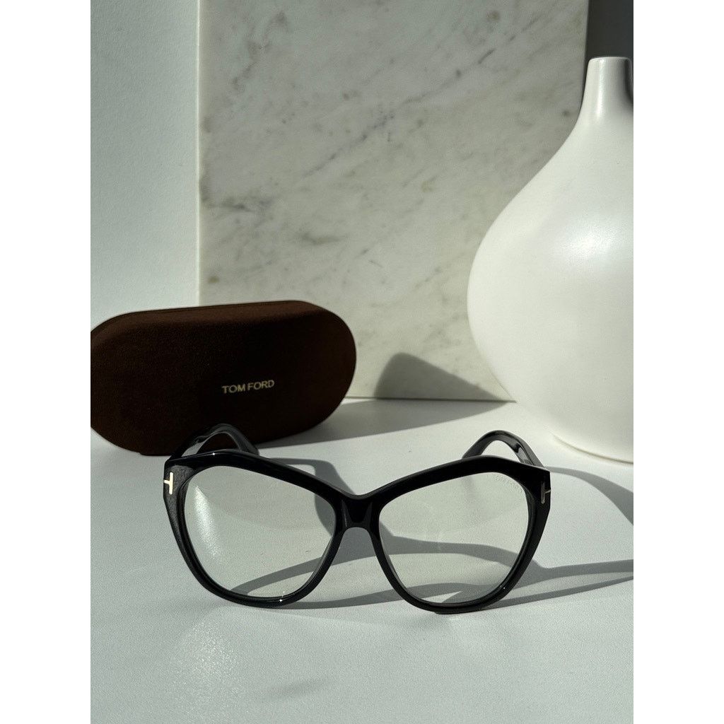 Tom Ford NEW Tom Ford FT0317 Oversized Bluelight Frames in Black Size ONE SIZE - 4 Thumbnail