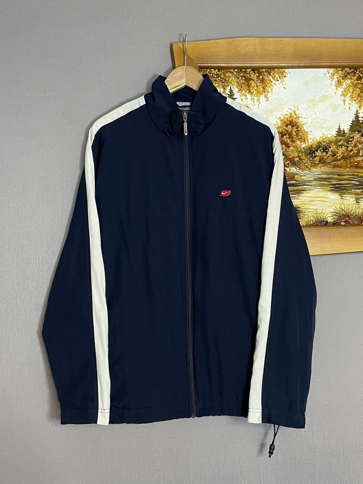 Nike × Vintage Vintage 90s Nike Blue Track Jacket Court Challenger Size US L / EU 52-54 / 3 - 1 Thumbnail