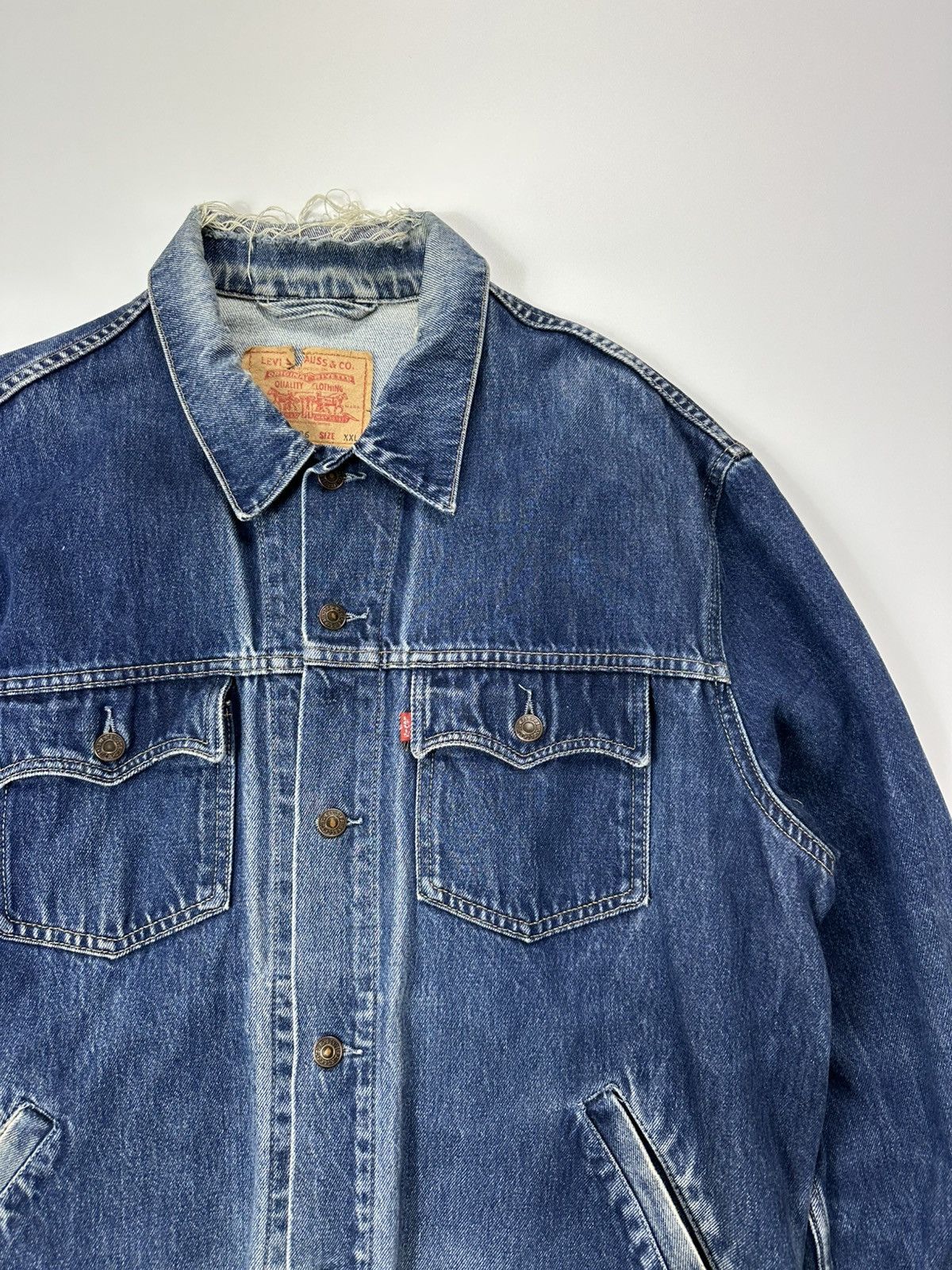 Levi's Vintage 90's Levis Denim Jacket 70570 Blue XXL Size Size US XXL / EU 58 / 5 - 7 Thumbnail