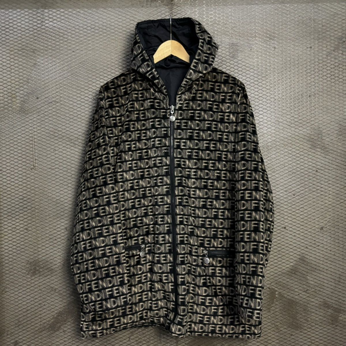 Fendi Vintage Fendi Zucca Motion Monogram Span Reversible Jacket Size US M / EU 48-50 / 2 - 2 Thumbnail
