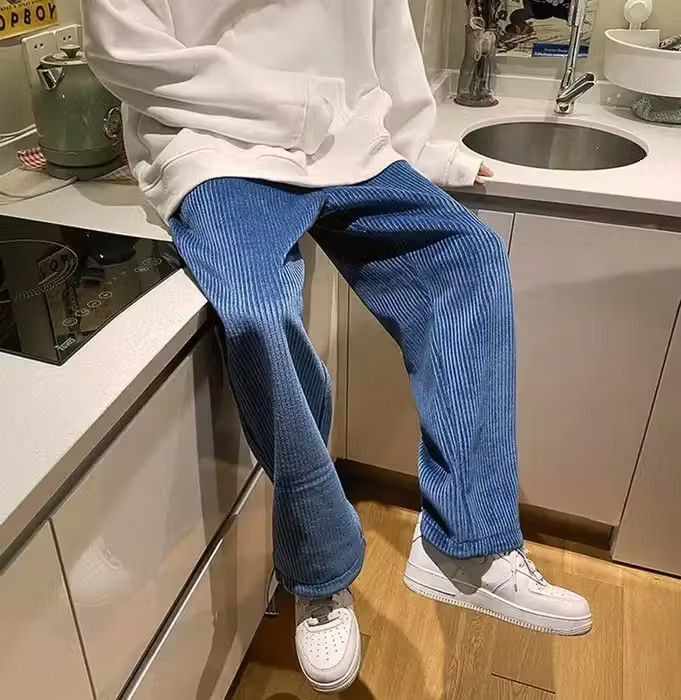 image of Vintage Streetwear Casual Pants in Blue, Men's (Size 32)