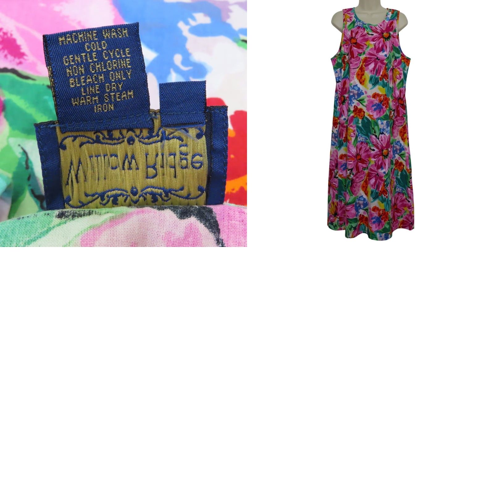 Vintage VINTAGE Willow Ridge Women Petite Medium PM Cotton Floral Sundress Dress Size M / US 6-8 / IT 42-44 - 8 Thumbnail