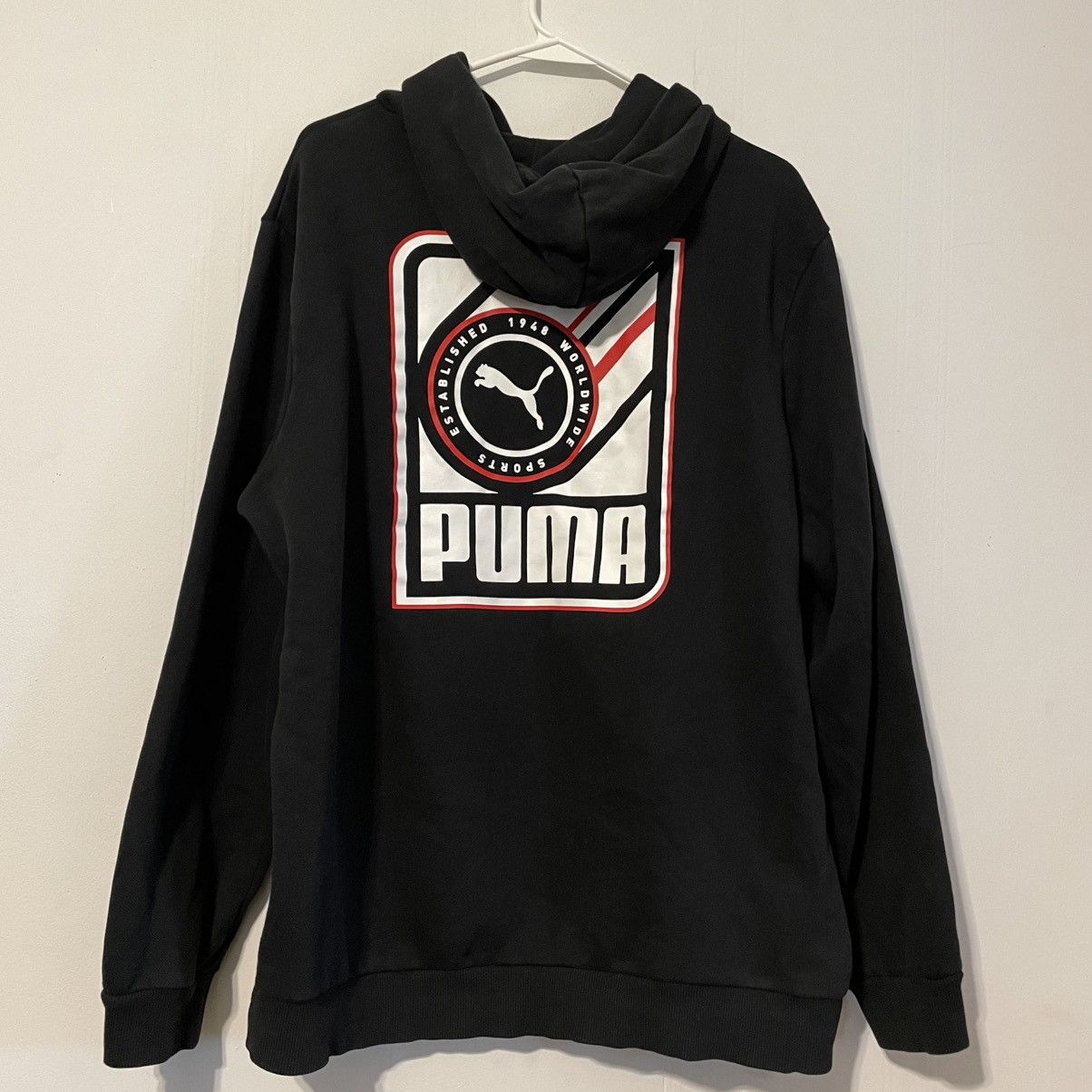 Puma Puma Worldwide Black Fleece Pullover Hoodie Size US XL / EU 56 / 4 - 1 Thumbnail