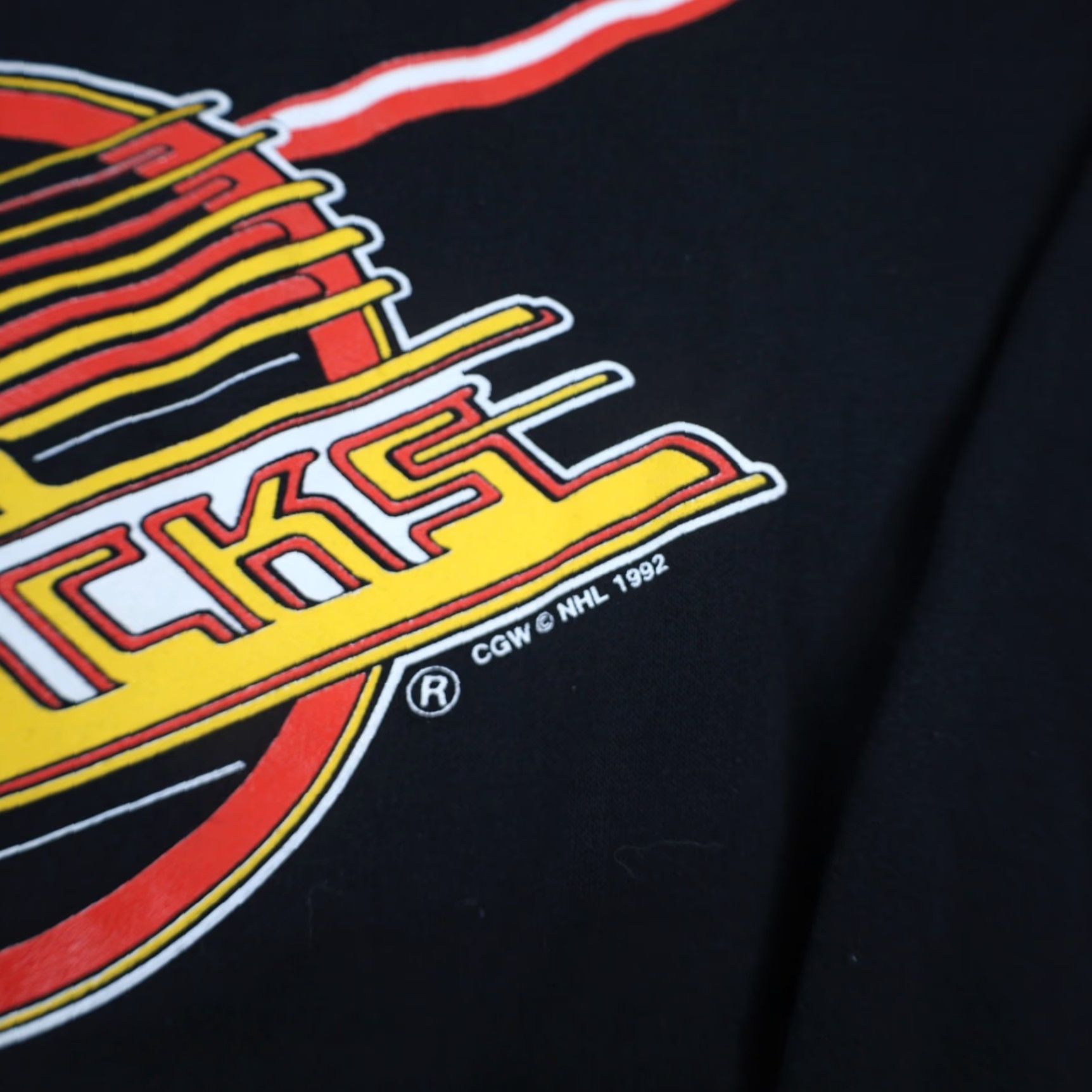 Vintage VINTAGE Vancouver Canucks Hockey Graphic Sweatshirt Men M Black 90s Pullover Crewneck Sports Size US M / EU 48-50 / 2 - 5 Thumbnail