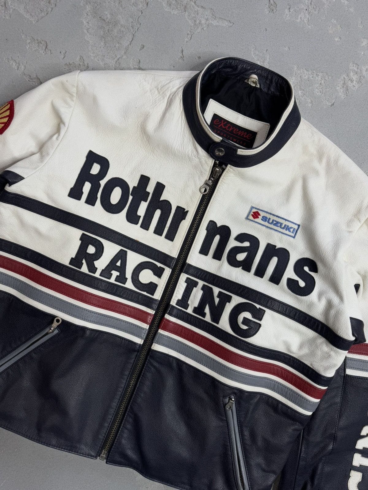 Vintage Suzuki Rothmans Racing Leather Jacket Vintage RARE Size US XL / EU 56 / 4 - 6 Thumbnail