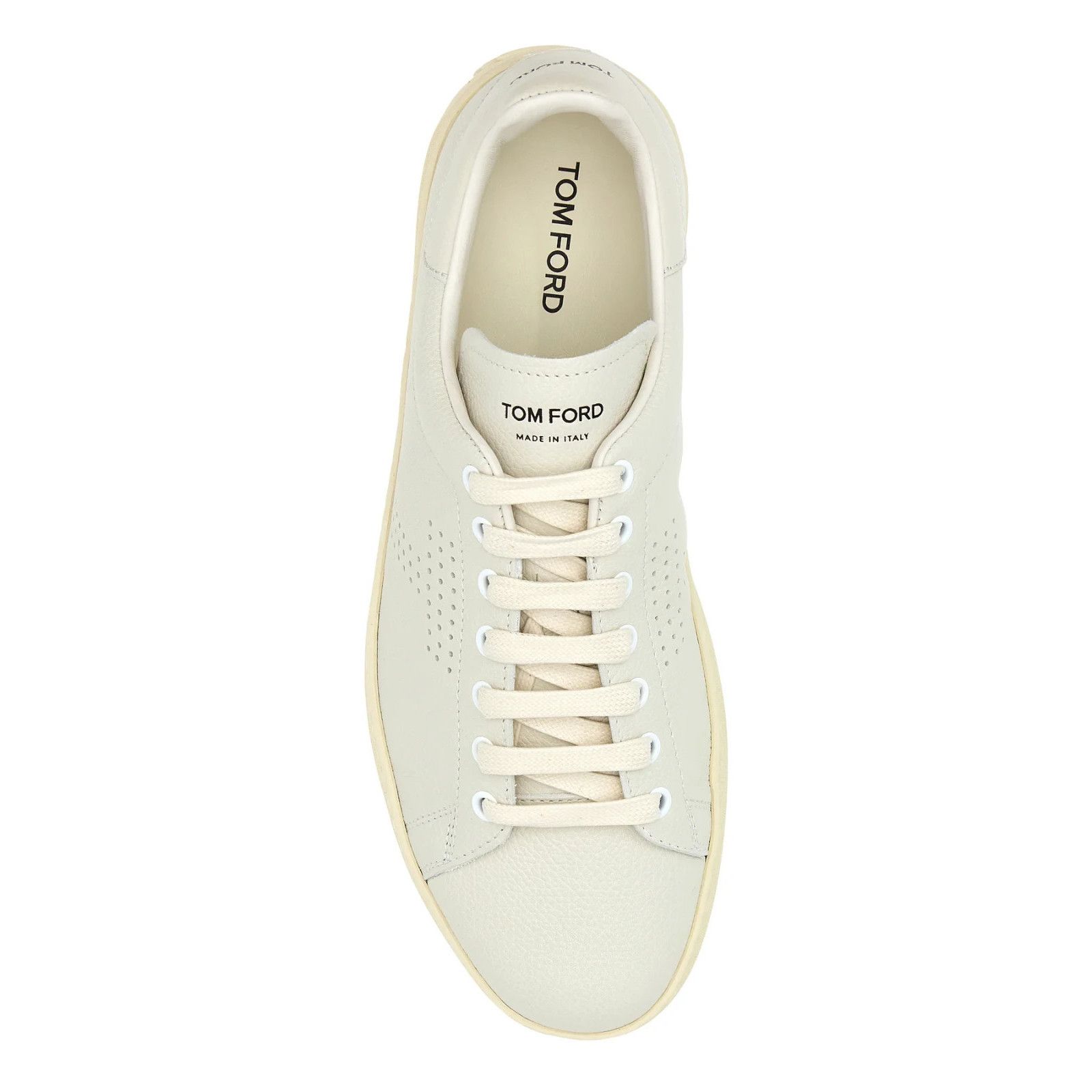 Tom Ford TOM FORD Warwick White Leather Sneakers New & Authentic (TF Size US 9.5 / EU 42-43 - 4 Thumbnail