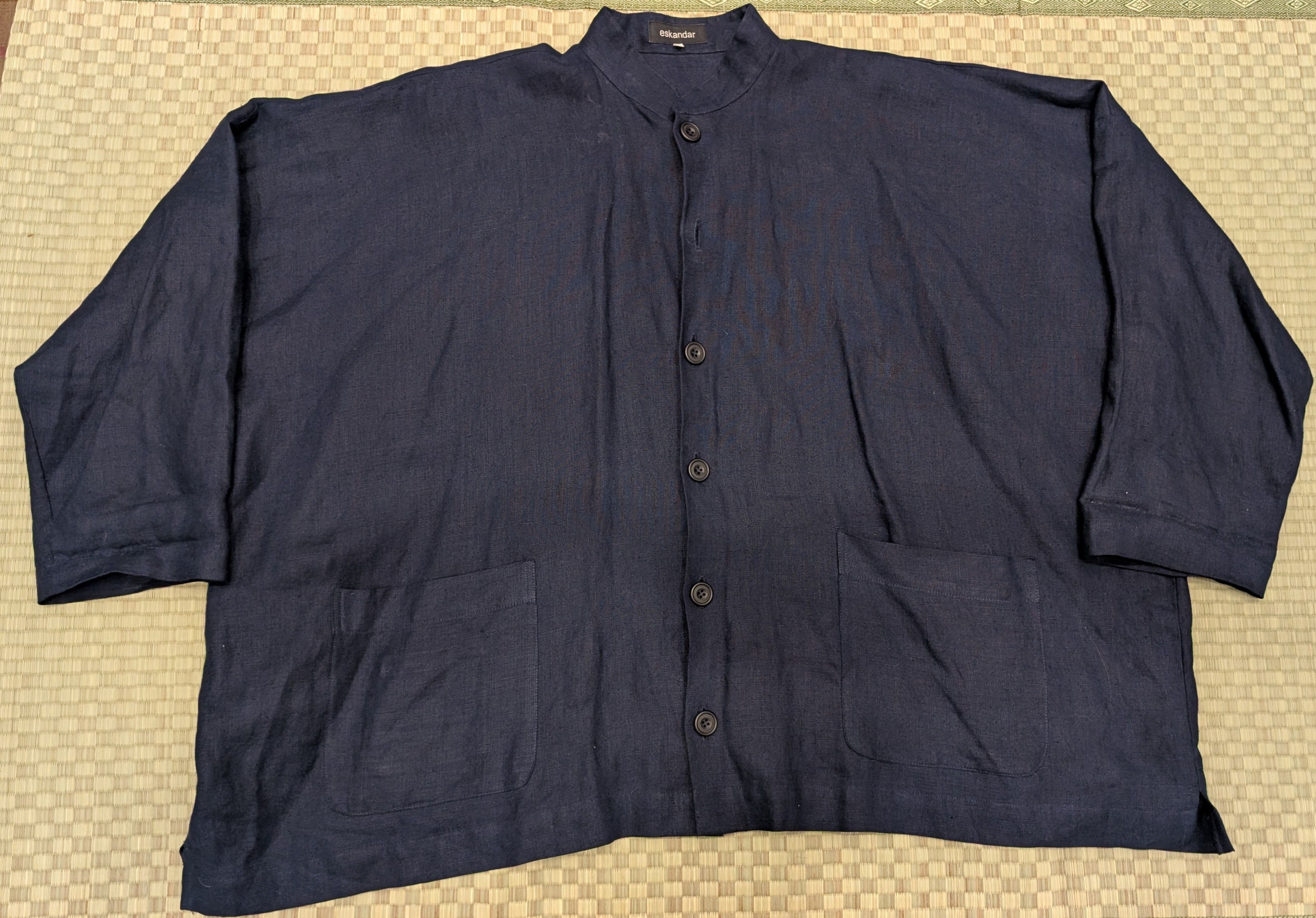 Eskandar 100% Linen Oversized Jacket w/ Pockets Size 1