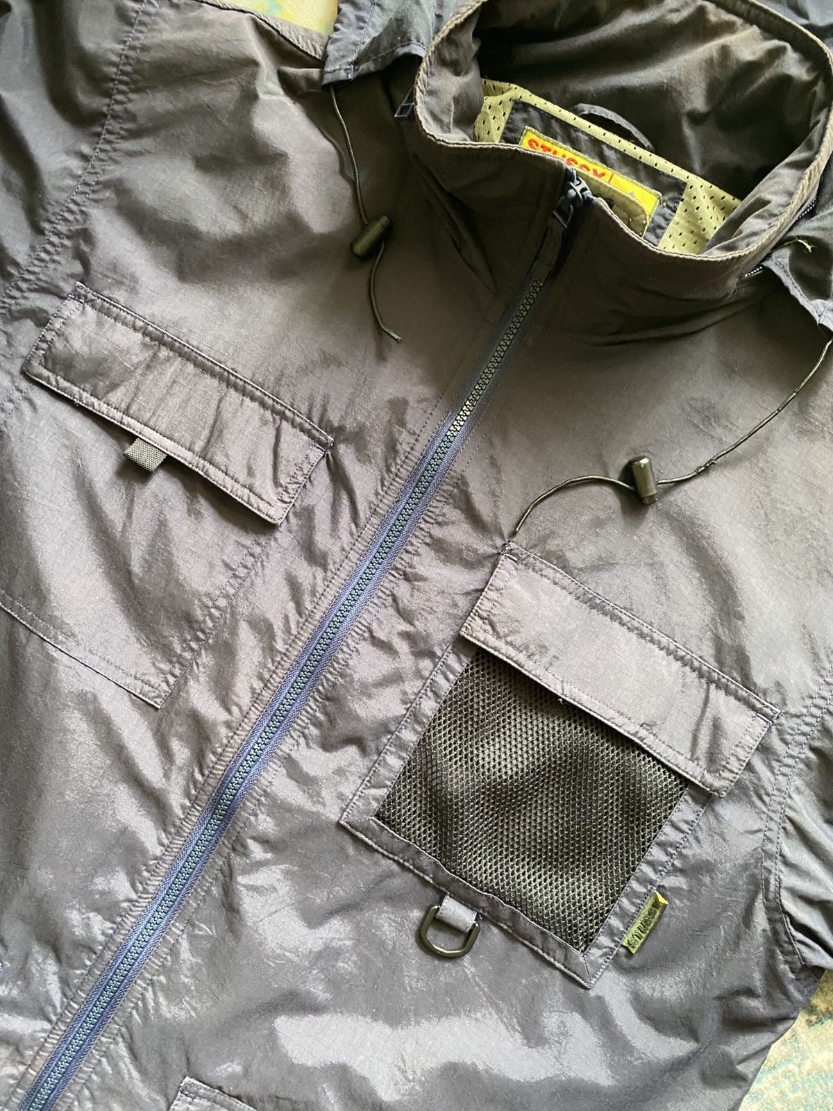 Stussy × Vintage [Rare!] 90s Vintage Stussy Hooded Nylon Jacket Size US L / EU 52-54 / 3 - 3 Thumbnail
