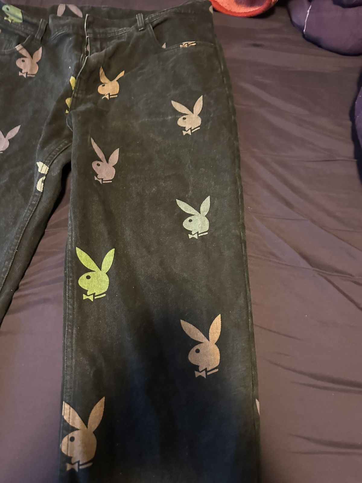 Playboy × Pleasures Black Playboy x Pleasures Collab Jeans Size US 38 / EU 54 - 7 Thumbnail