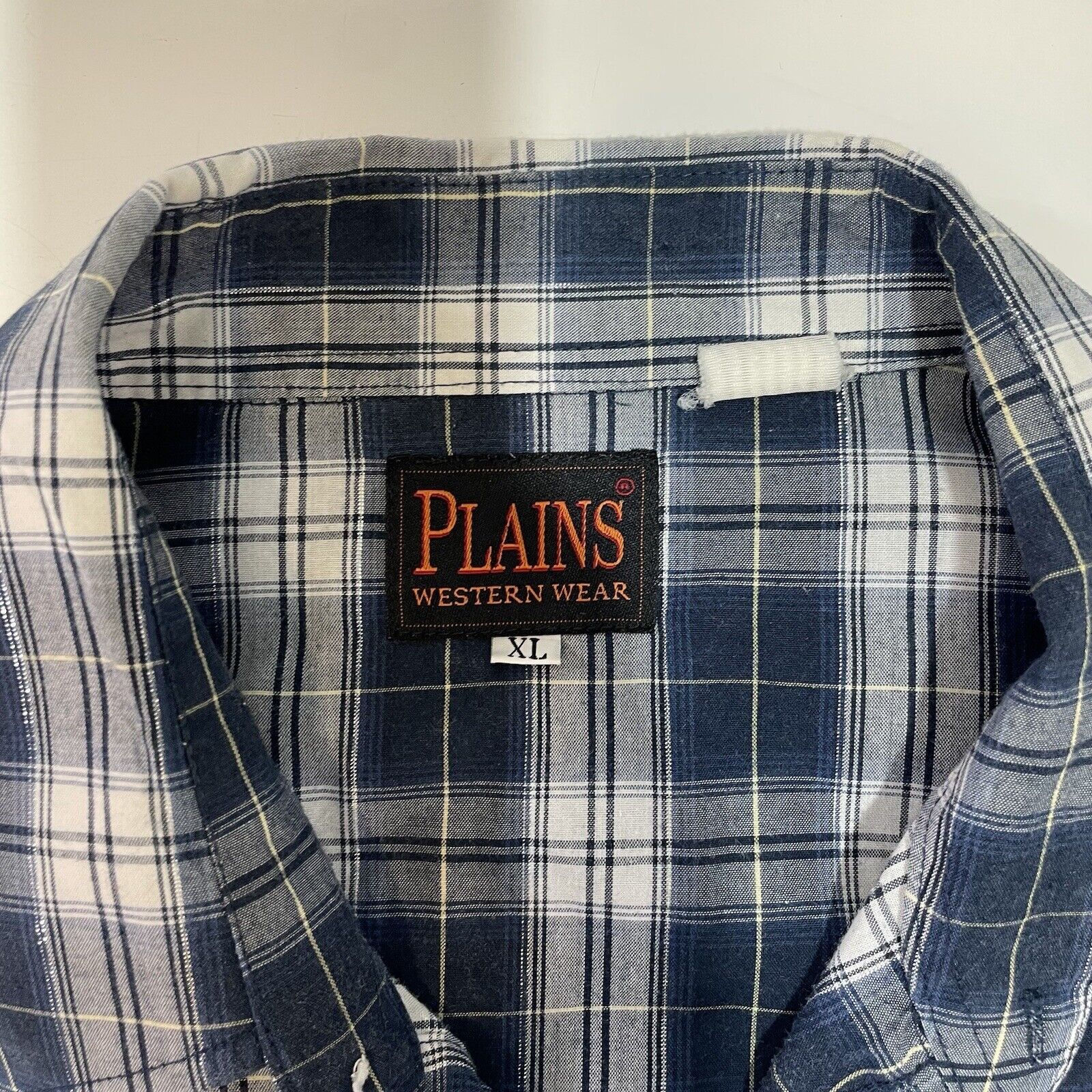 Other VTG Plains Men’s Western Pearl Snap Shirt Silver Thread Blue Size US XL / EU 56 / 4 - 4 Thumbnail