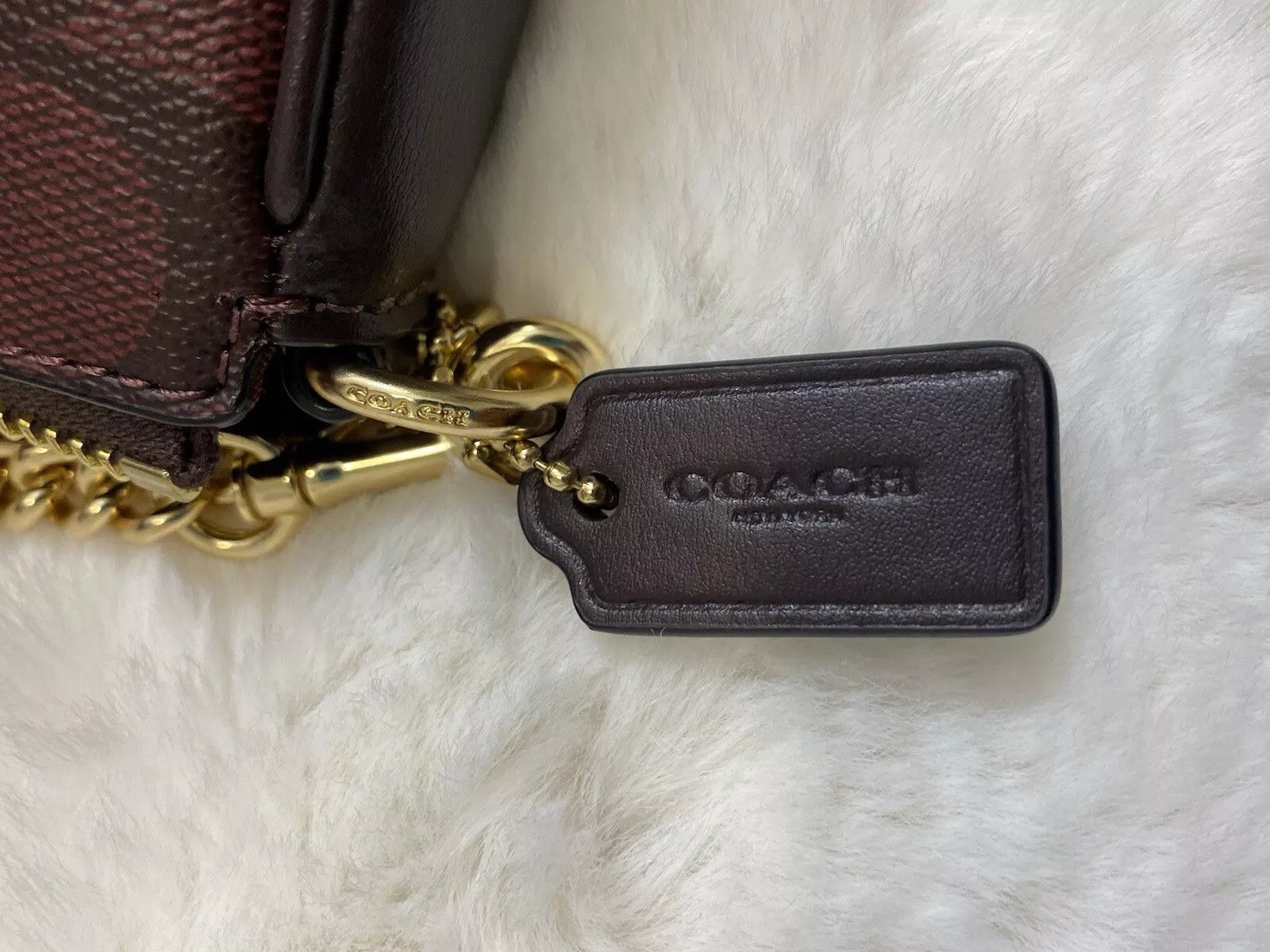 Coach Coach Nolita 19 In Signature Leather CN385 Gold/Oxblood Size ONE SIZE - 7 Thumbnail