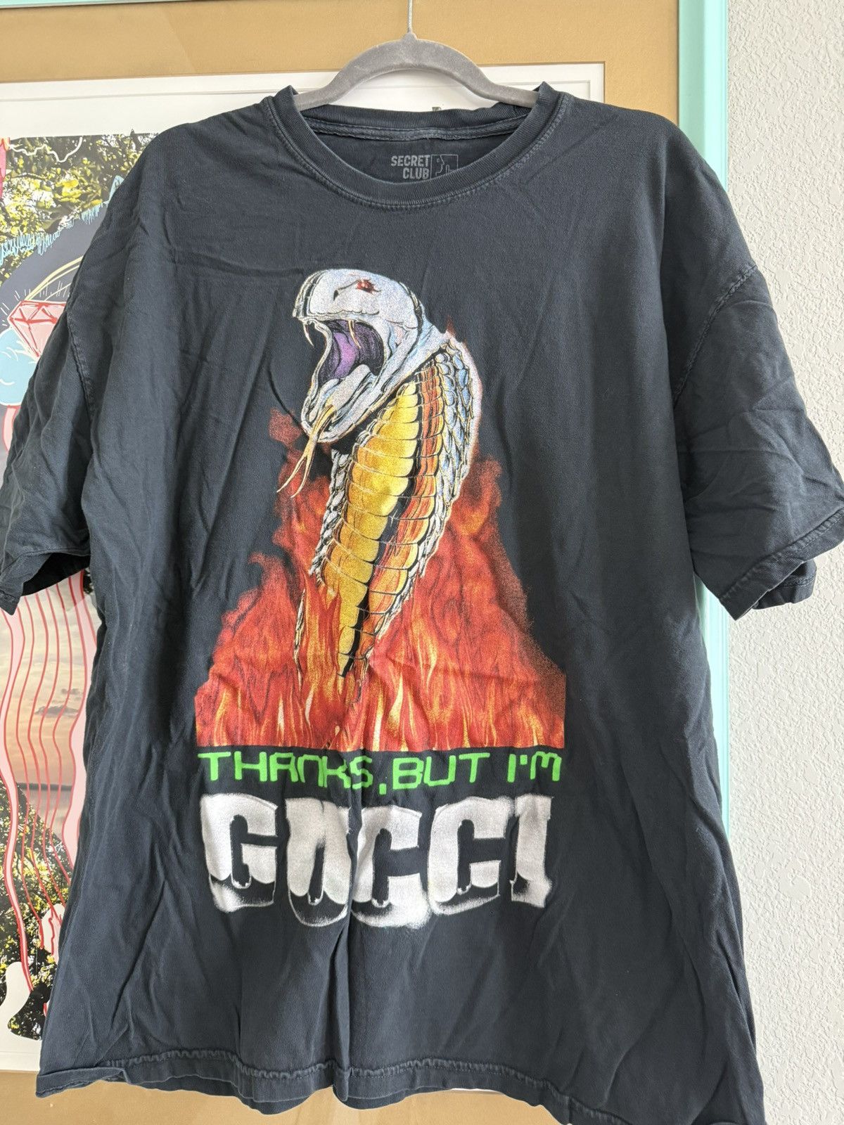 Market Secret club thanks I’m Gucci black shirt Size US XL / EU 56 / 4 - 1 Thumbnail