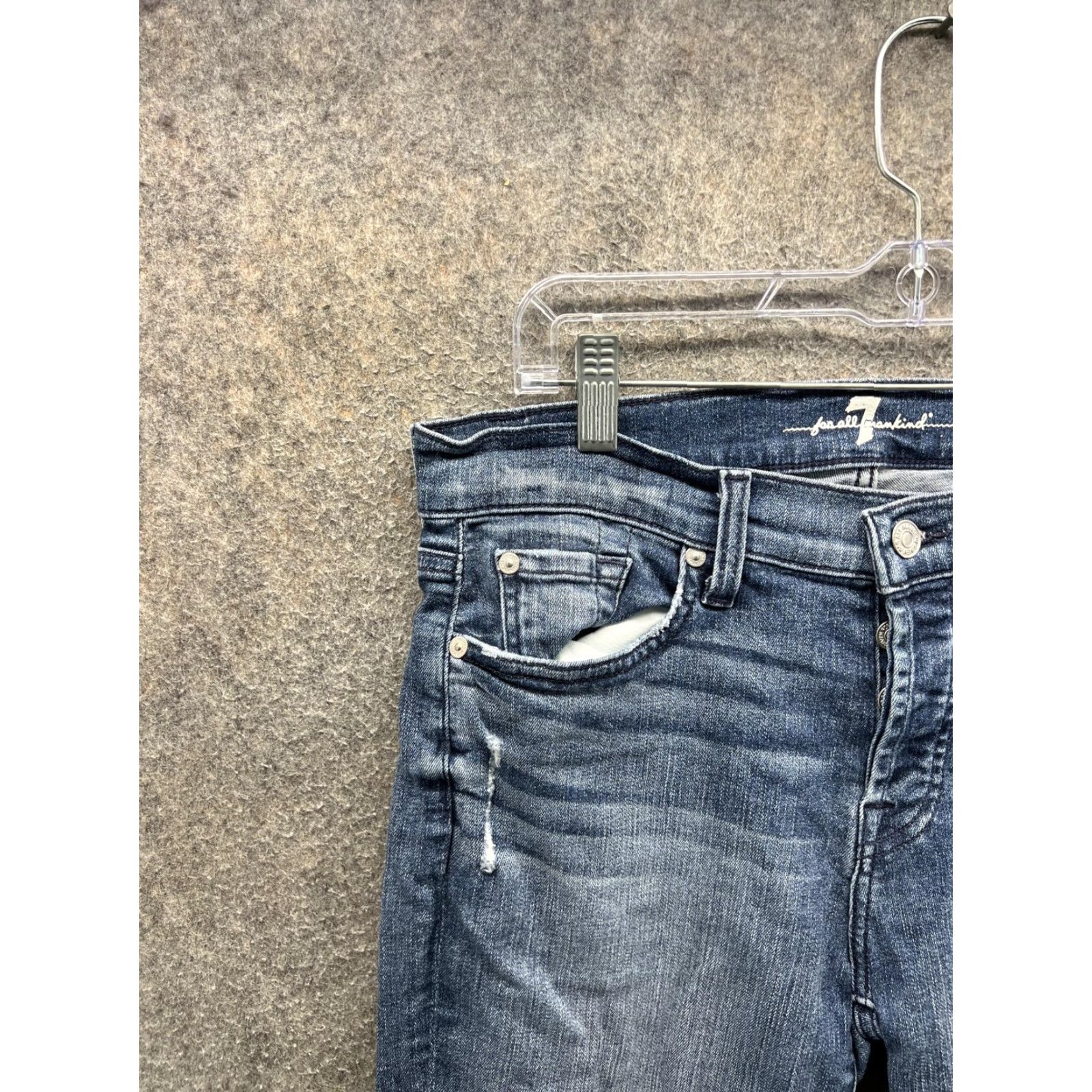 7 For All Mankind 7 For All Mankind Jeans Womens 28 Blue Josefina Distressed Boyfriend Denim Size 28" / US 6 / IT 42 - 7 Thumbnail