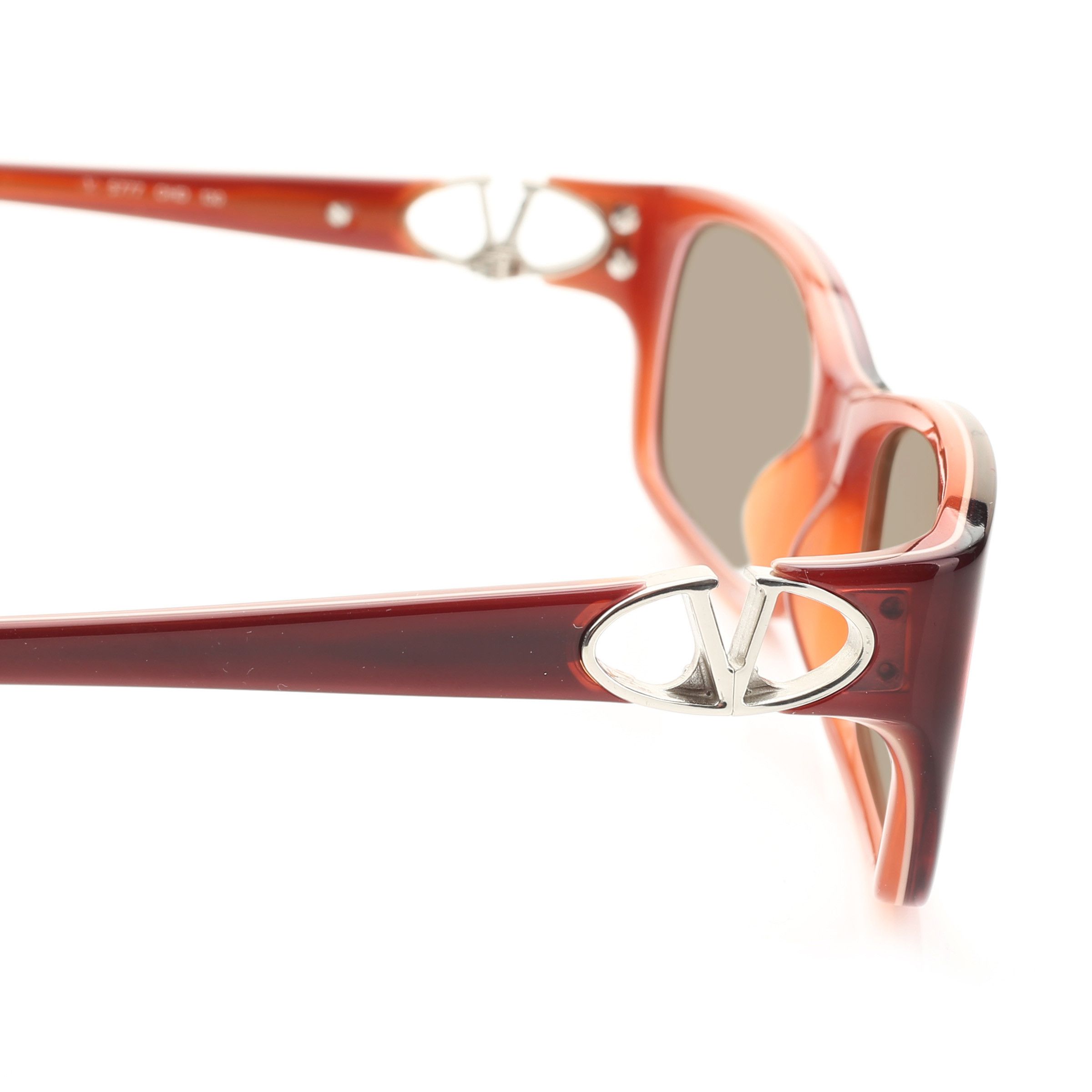 Valentino Valentino '00s Signature Red Plastic Sunglasses Size ONE SIZE - 2 Thumbnail