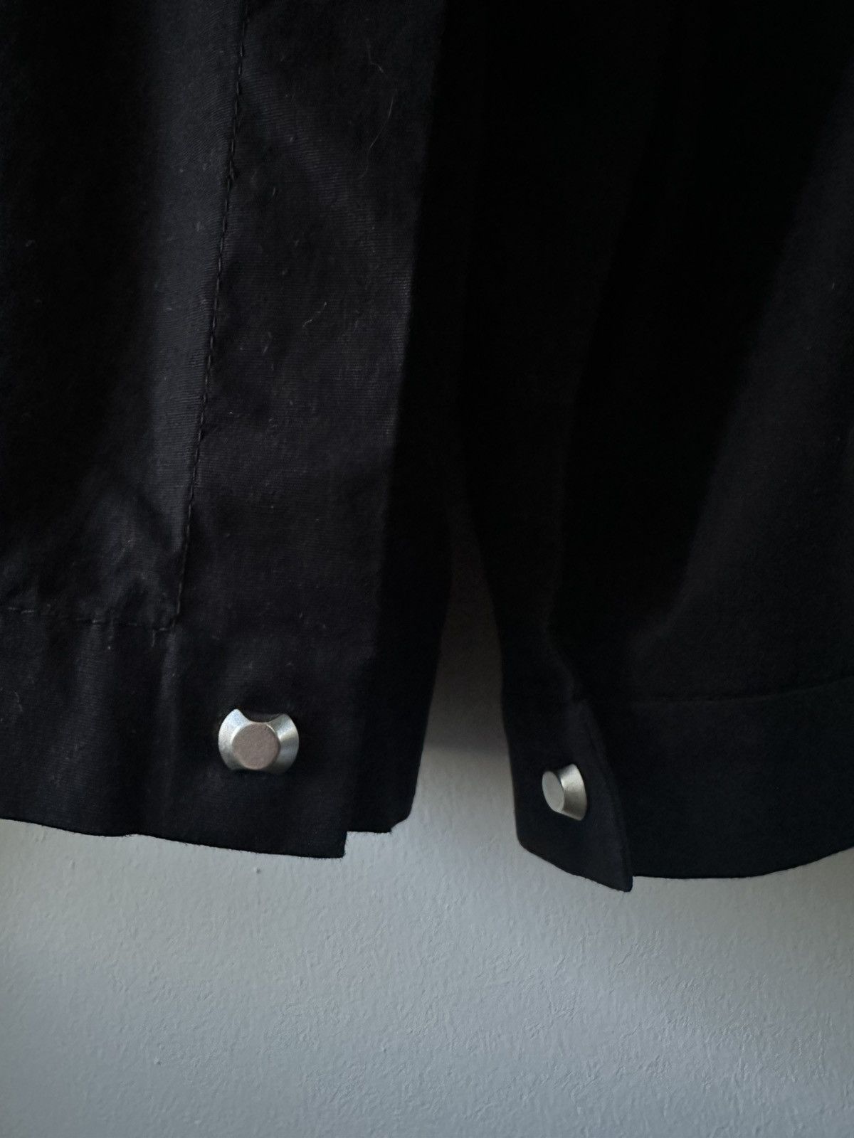 Other Black cotton shirt with chrome metal buttons Size 42R - 14 Thumbnail