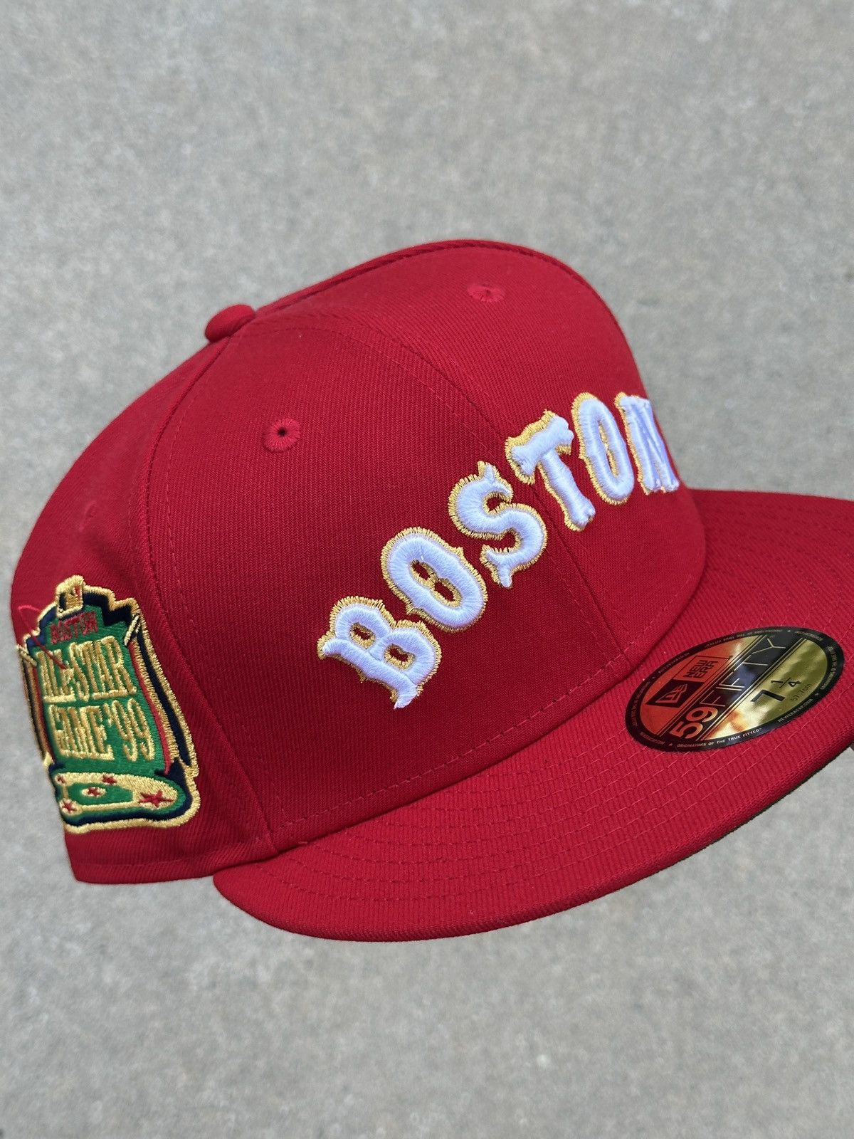 MLB × New Era Boston Red Sox Script Fitted Hat 7 1/4 Size ONE SIZE - 1 Thumbnail