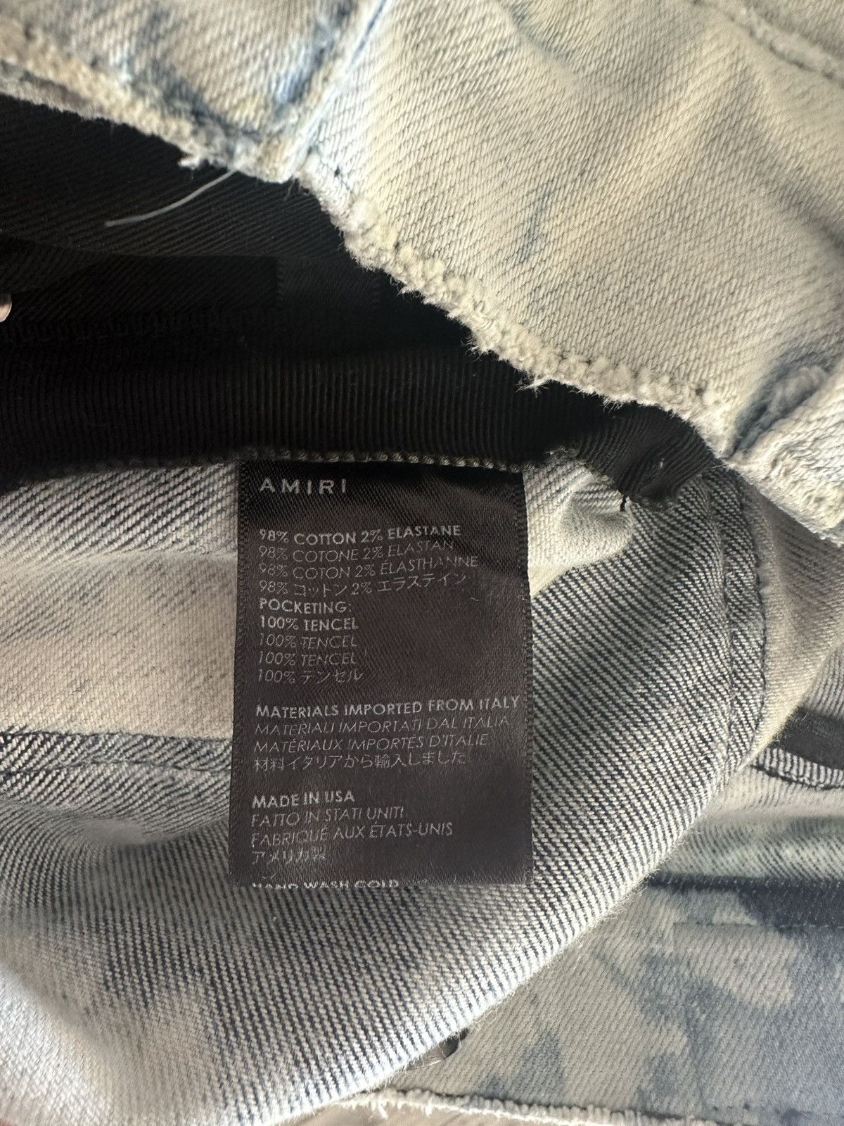Amiri Trashed Cloud Indigo Jeans Amiri Sz 32 Size US 32 / EU 48 - 10 Thumbnail
