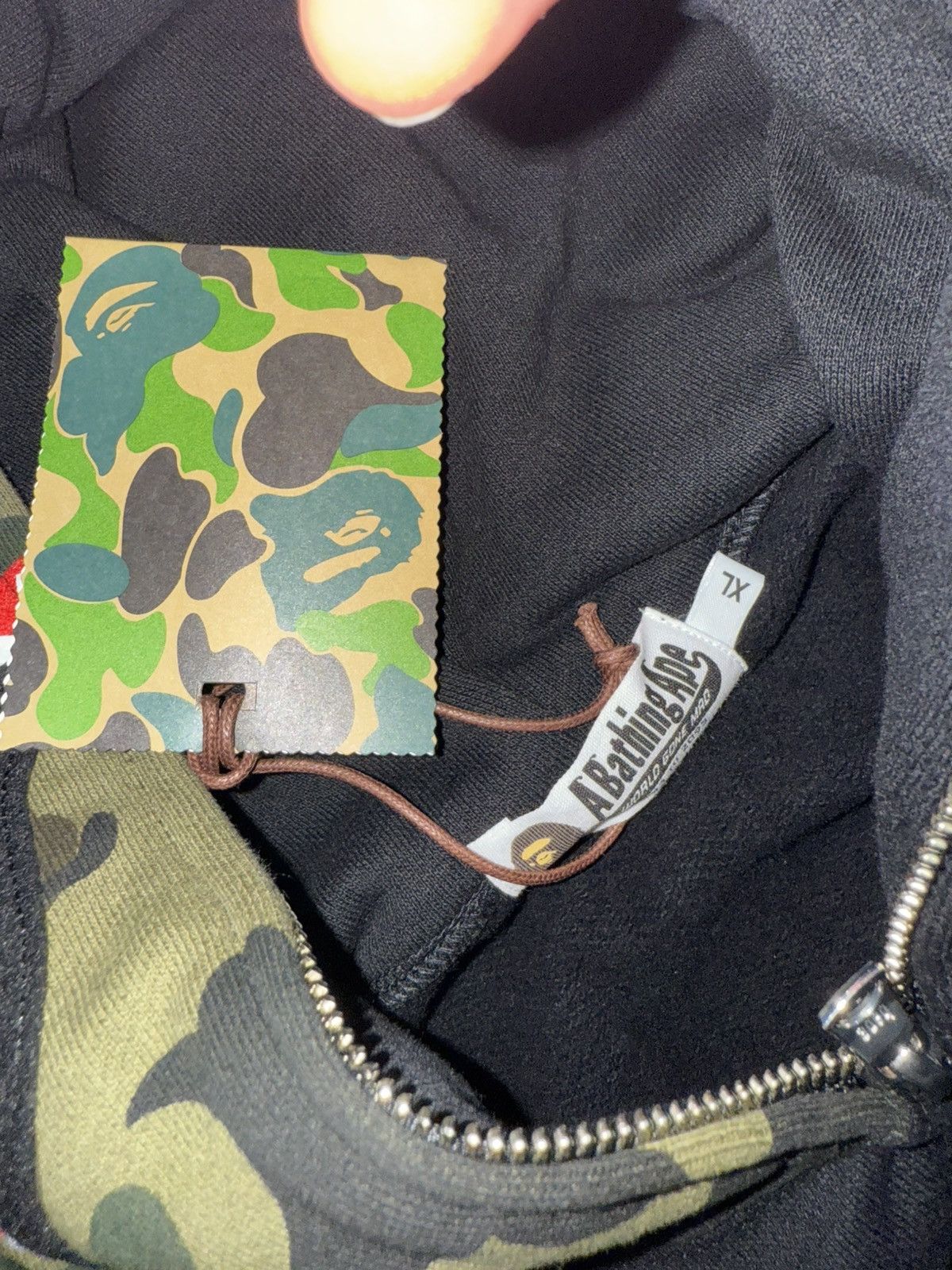 Bape Bape Green Camo Sleeve Shark Full Zip Size US XL / EU 56 / 4 - 5 Thumbnail