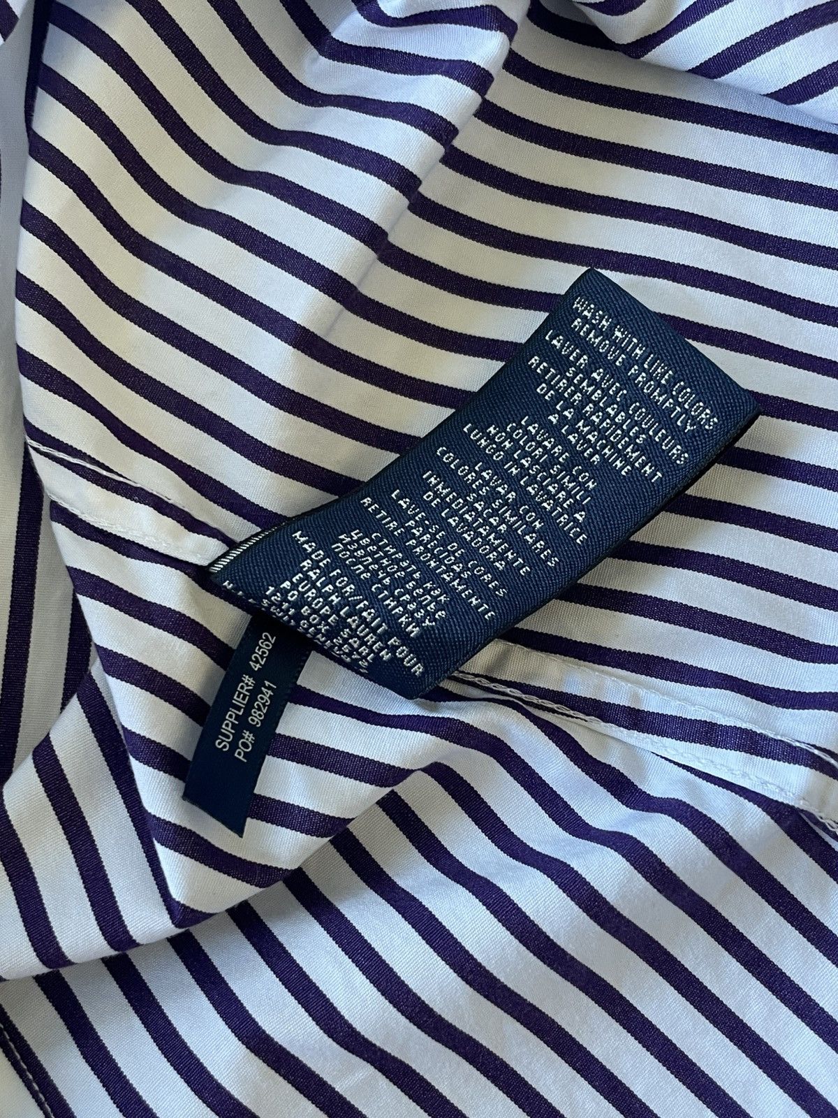 Polo Ralph Lauren Ralph Lauren Sport Big Pony Striped Shirt Purple/White Size XS / US 0-2 / IT 36-38 - 11 Thumbnail