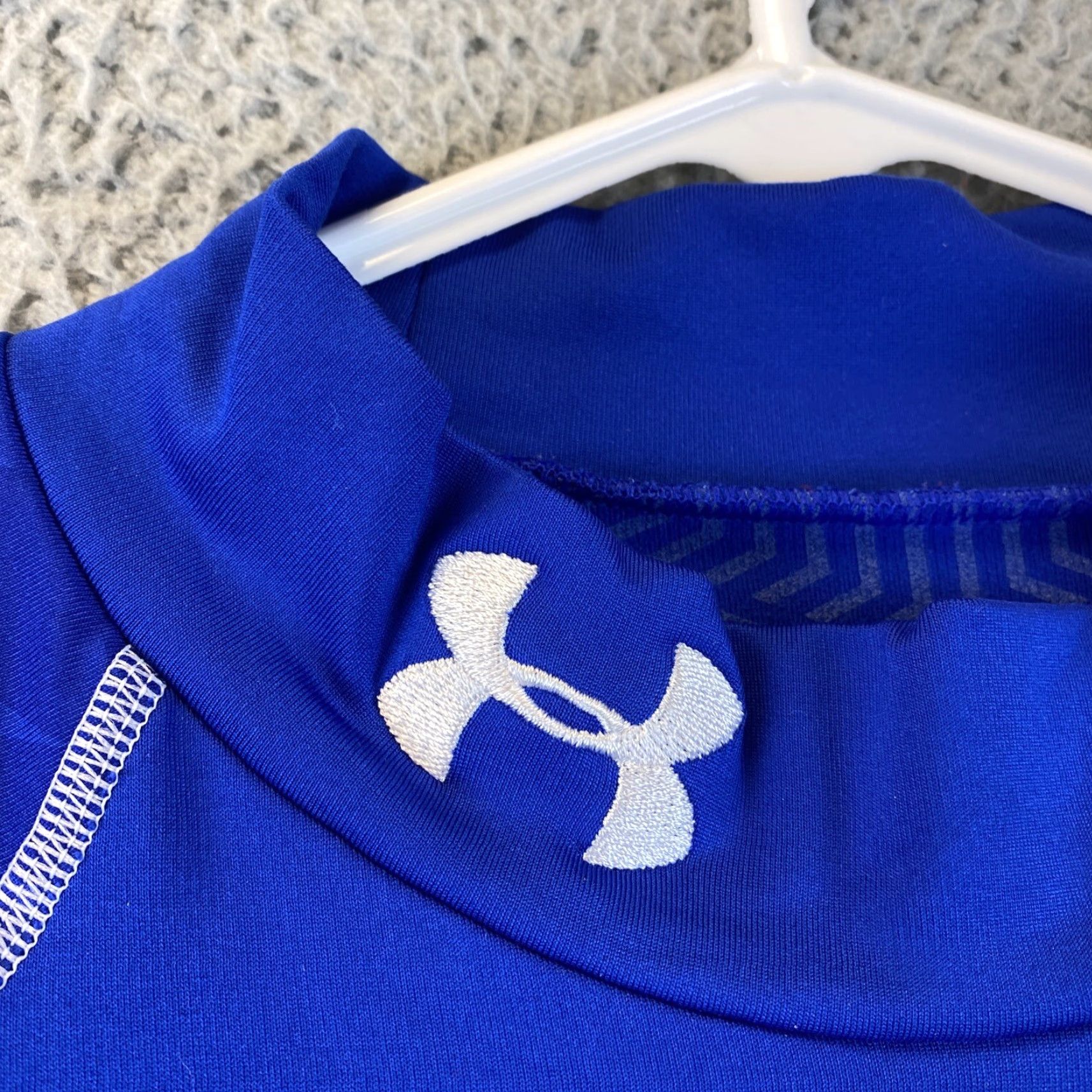 Under Armour UNDER ARMOUR Mens Shirt Large Blue ColdGear High Neck Compression Pullover 42-49 Size US L / EU 52-54 / 3 - 7 Thumbnail