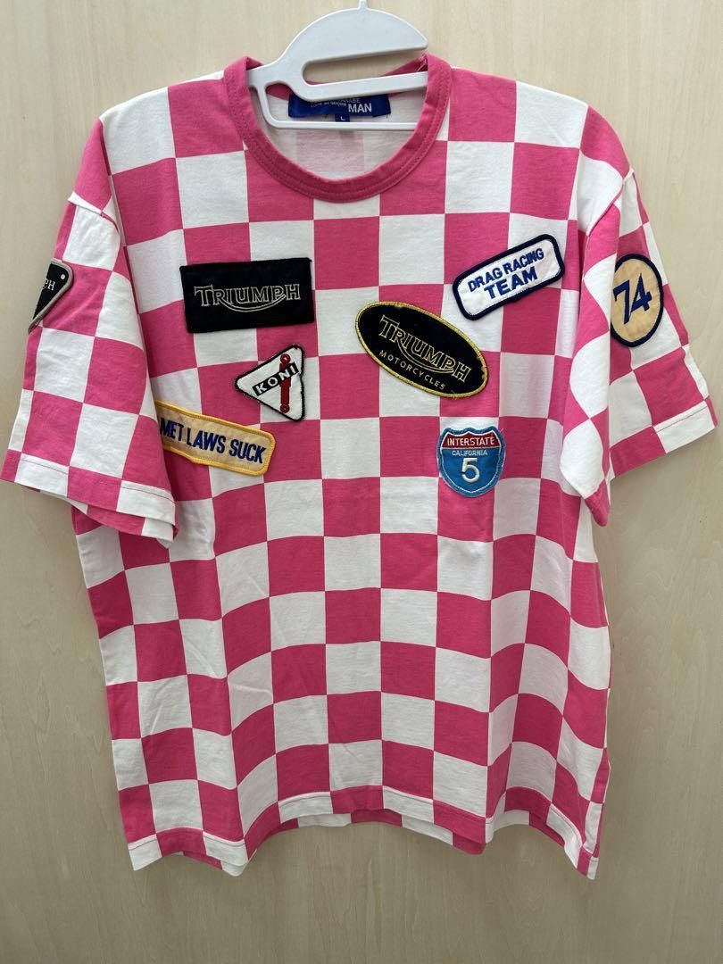 image of Junya Watanabe Ss03 Pink Checkered, Men's (Size Large)