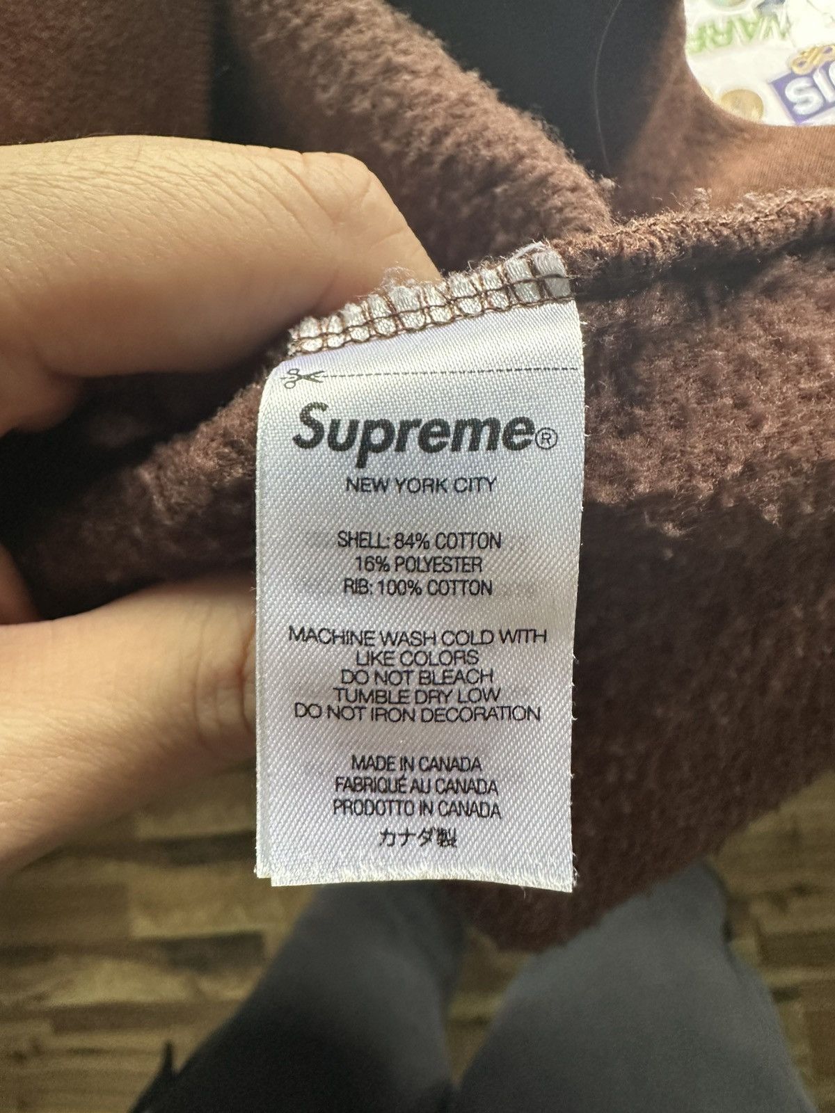Supreme Supreme dark brown crewneck Size US XL / EU 56 / 4 - 5 Thumbnail