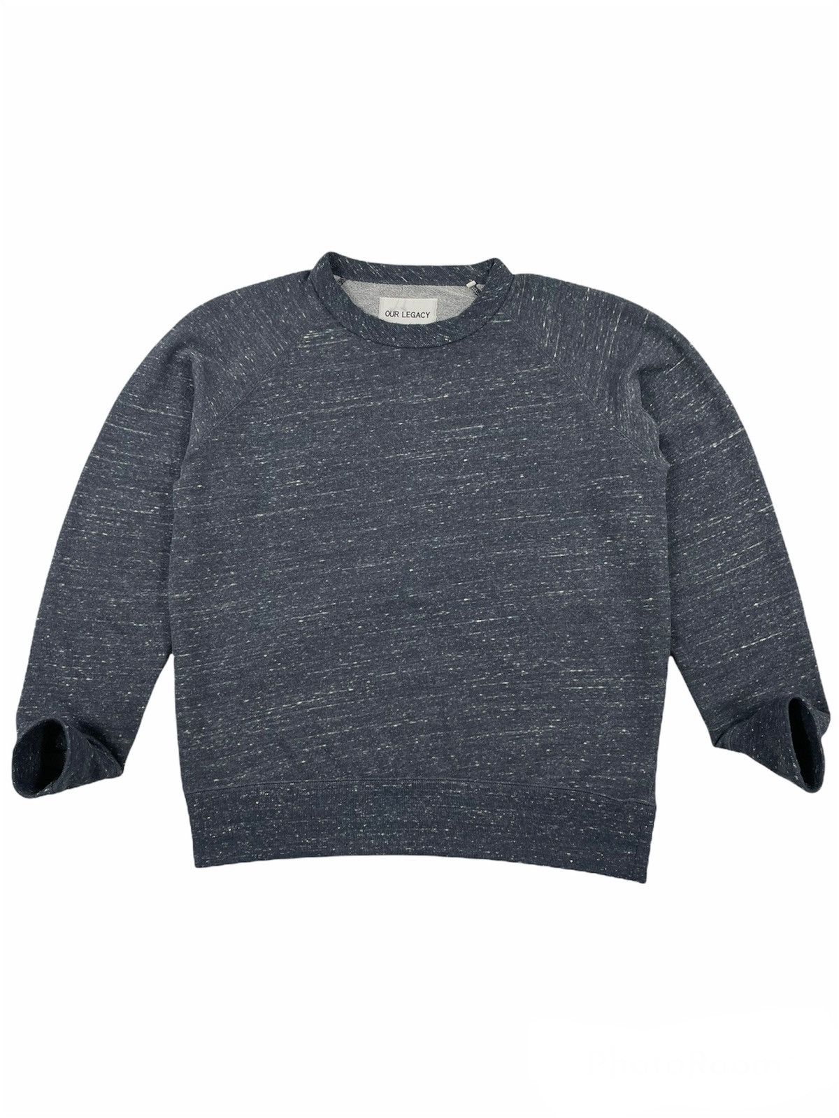 Junya Watanabe × Our Legacy OUR LEGACY Navy Bucle Texture Long Sleeve Sweatshirt Jumper Sweater Pullover Size US M / EU 48-50 / 2 - 2 Thumbnail